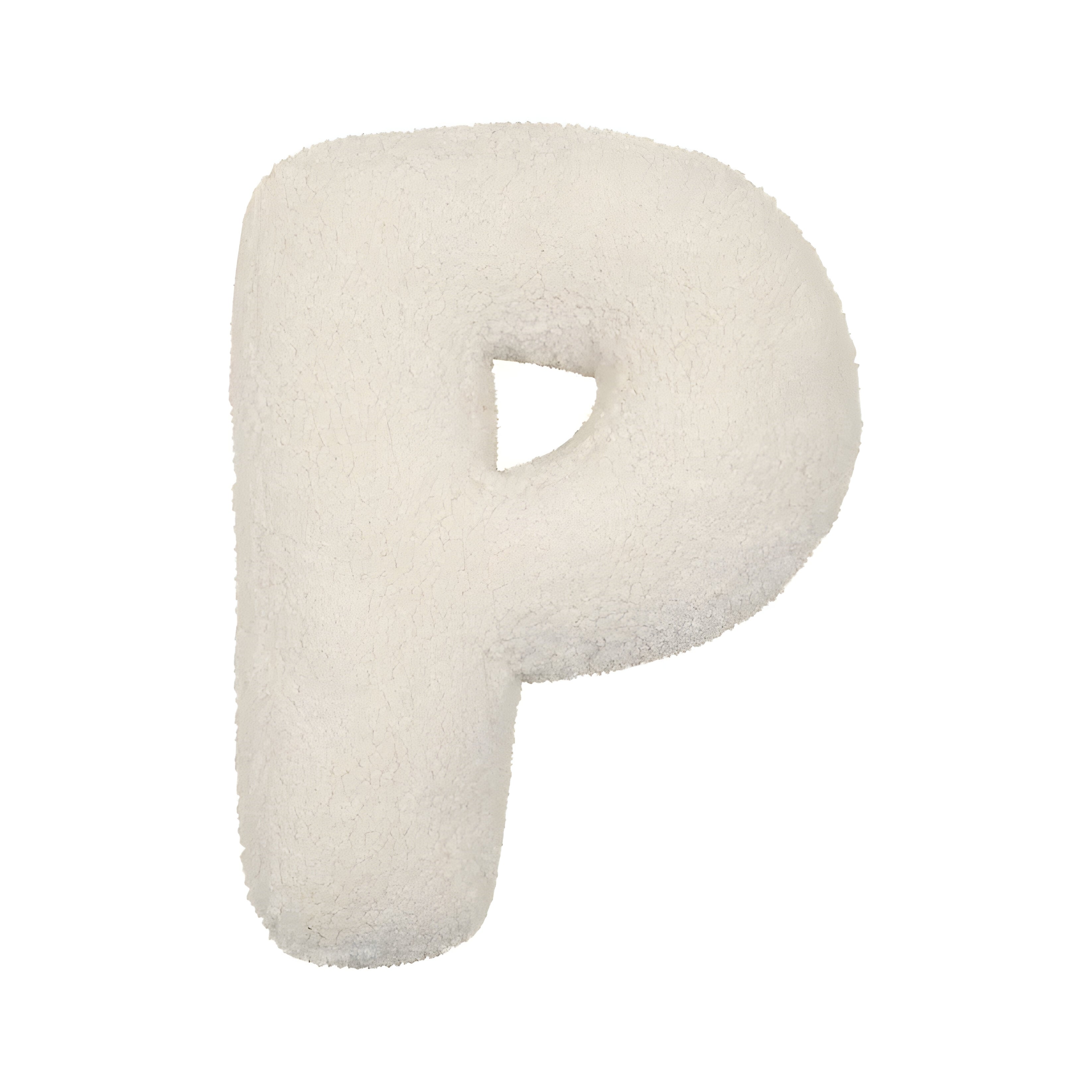 Buchstaben-Kissen aus Plüsch- Personalisierbare Kuscheldeko für Sofa oder Kinderzimmer - P - Kissen