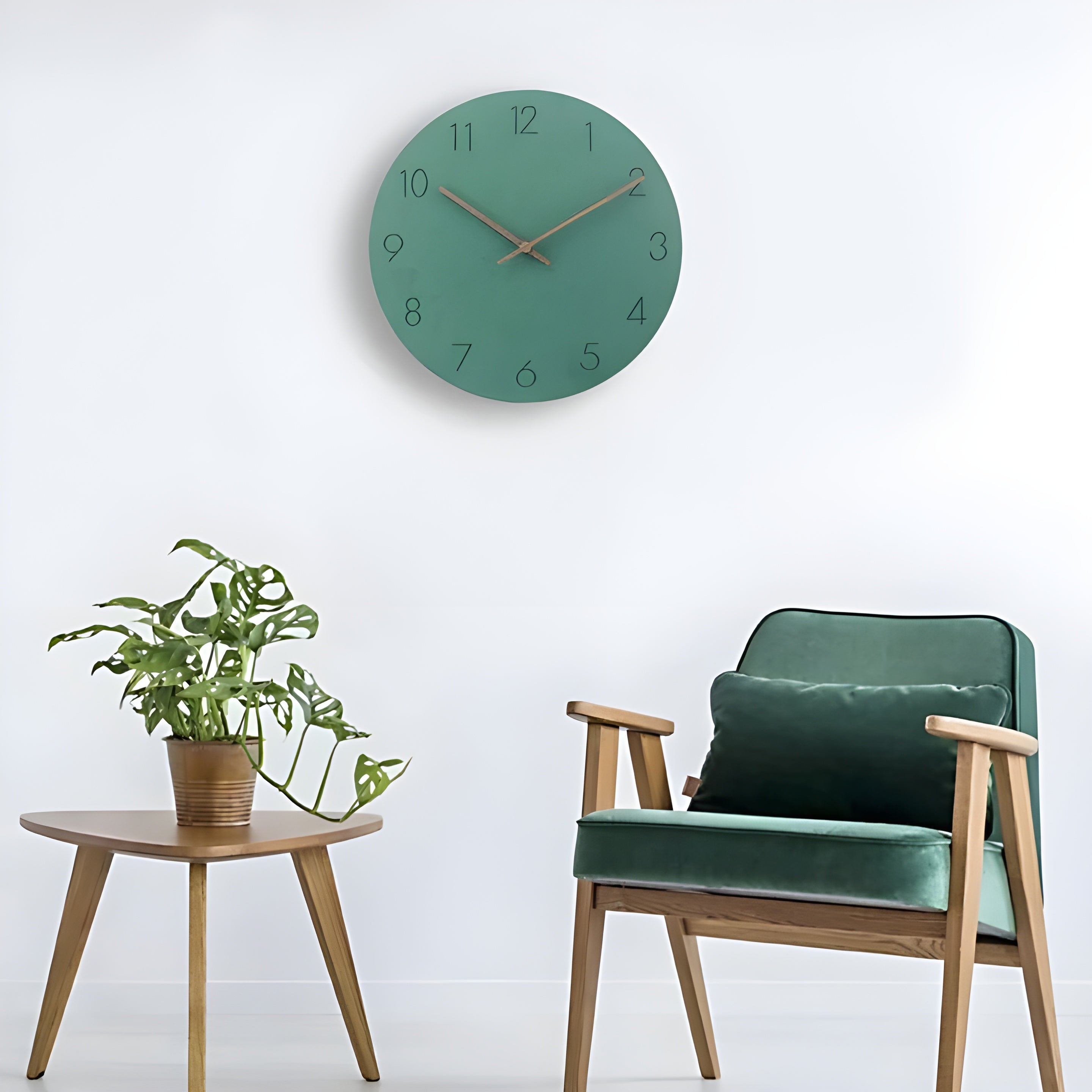 QuietRound Clock - Minimalistische Holz Rund Wanduhr