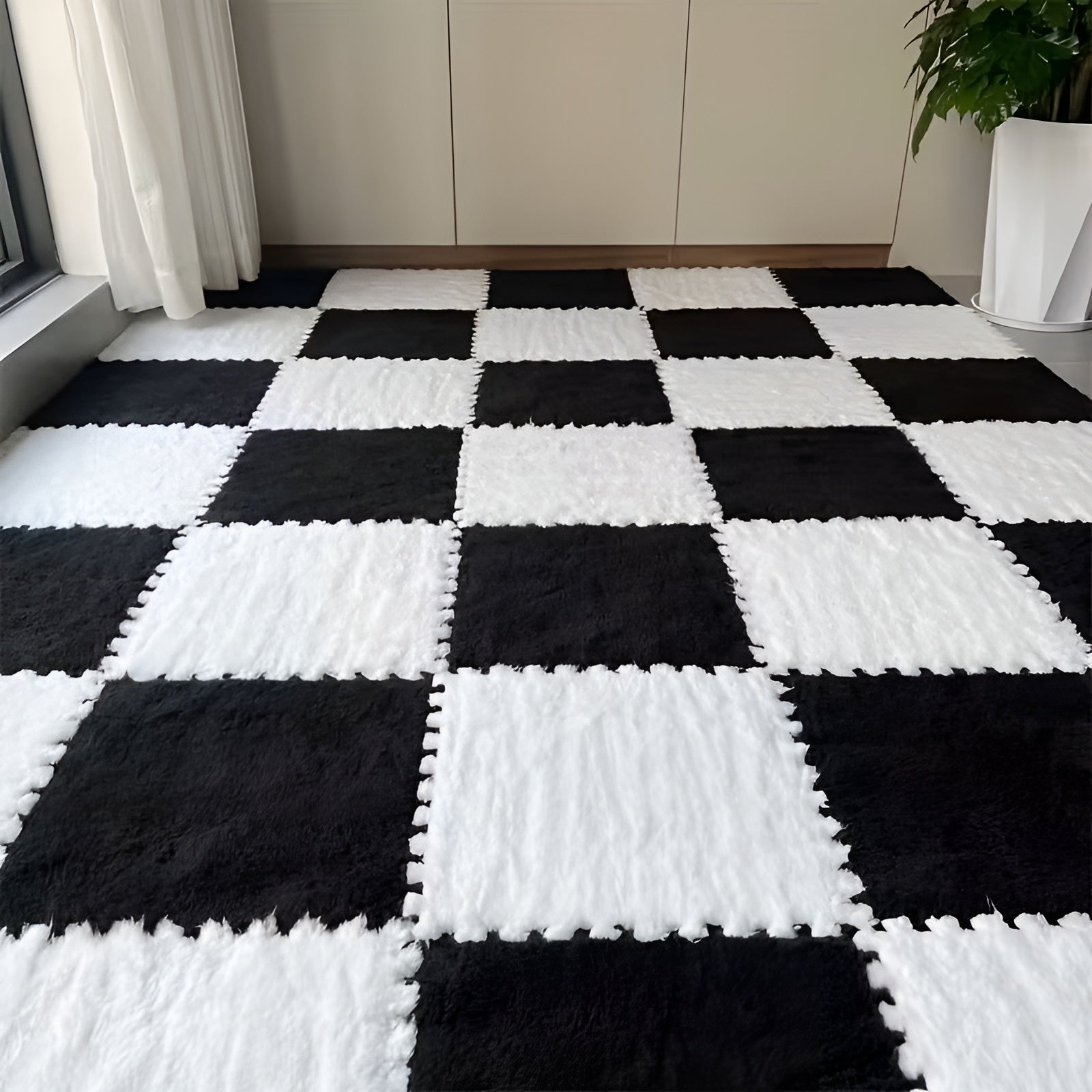 Dicker Flauschiger Teppich – Weich und Gemütlich | Perfekt für Schlafzimmer Wohnzimmer & Haustiere - Teppich