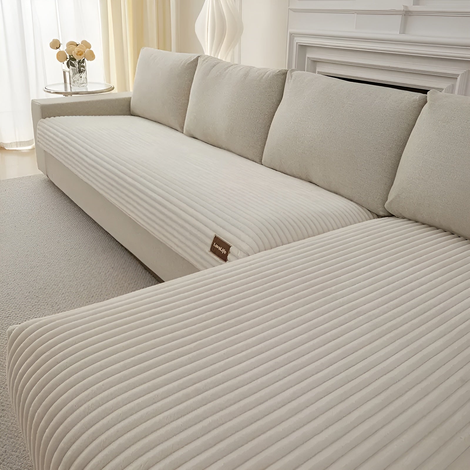 Plüsch Sofaüberwurf – Weich und Dick | Rutschfest & Waschbar für Sofa, Wohnzimmer oder Büro