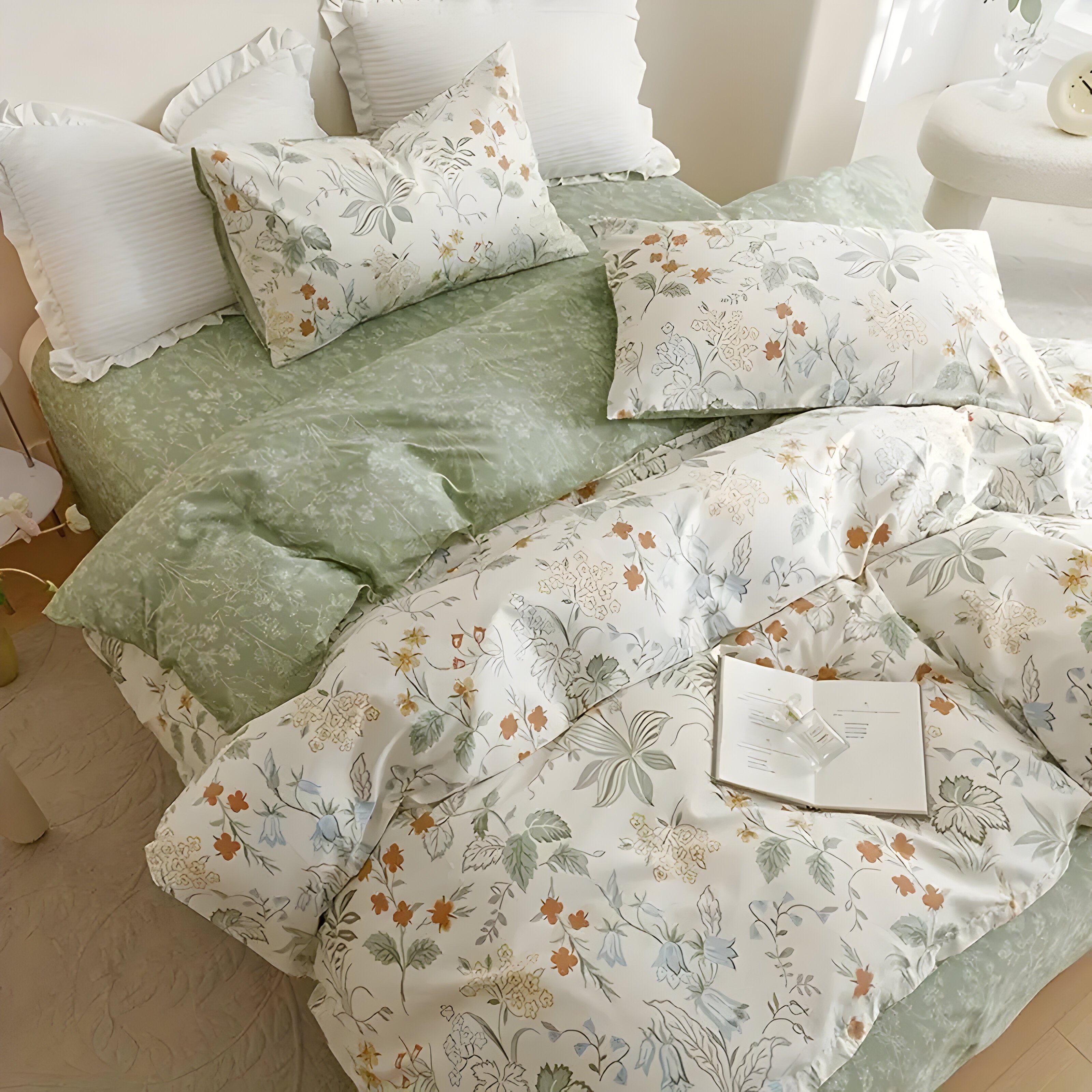 Florales Bettdecken-Set – 3-teilig, Weich und Hochwertig | Perfekt für alle Jahreszeiten