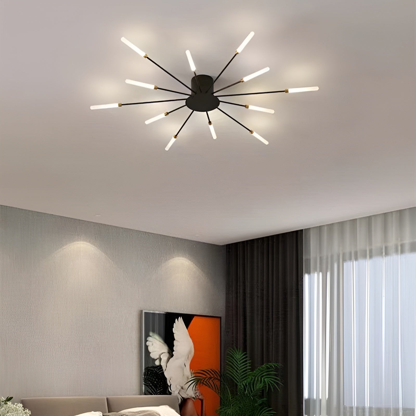 CelestialArc Light - Moderne Feuerwerk LED-Deckenleuchte