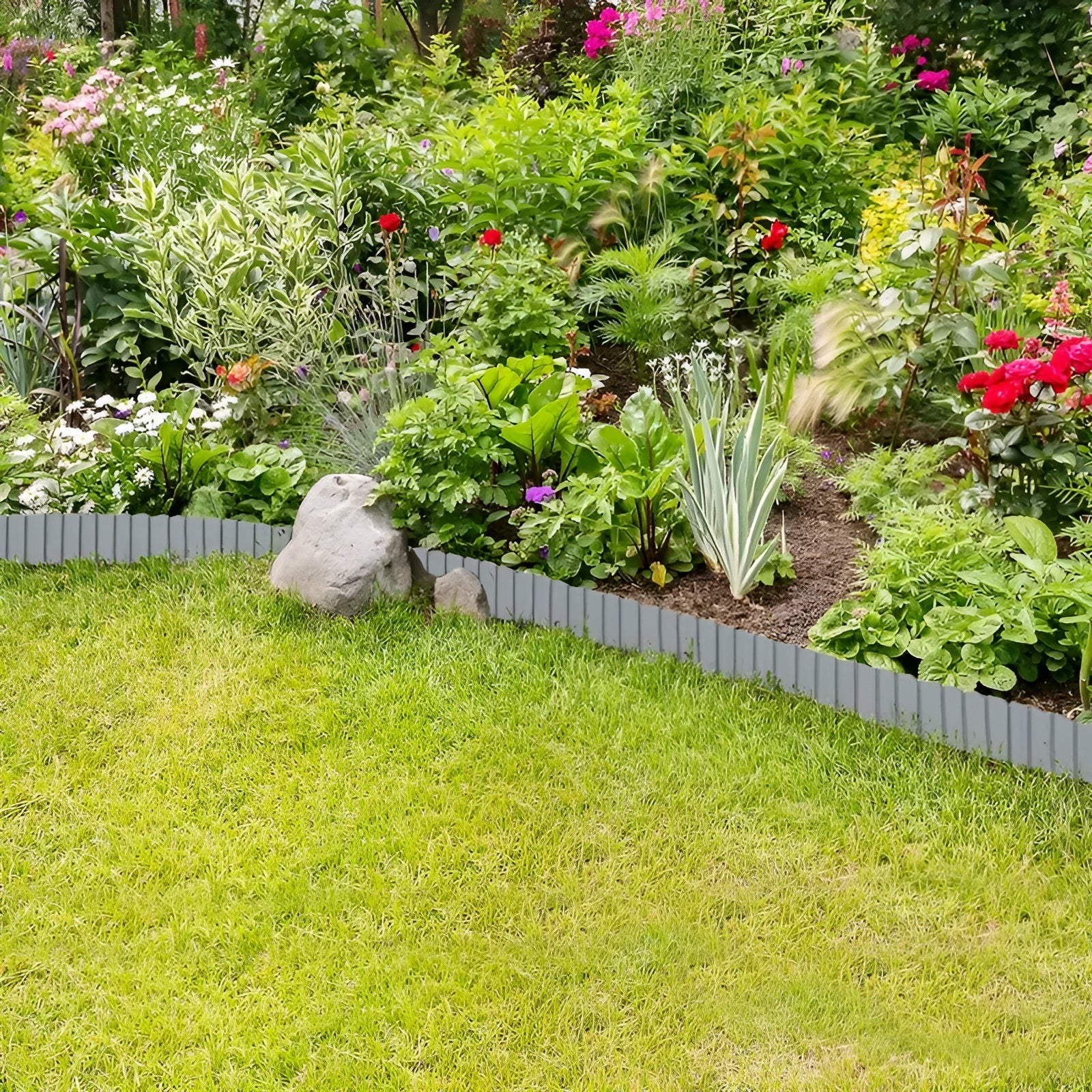 Beetumrandung für Blumen – Dekorative Gartenpalisade | Perfekt für kleine Beete und Gartendeko