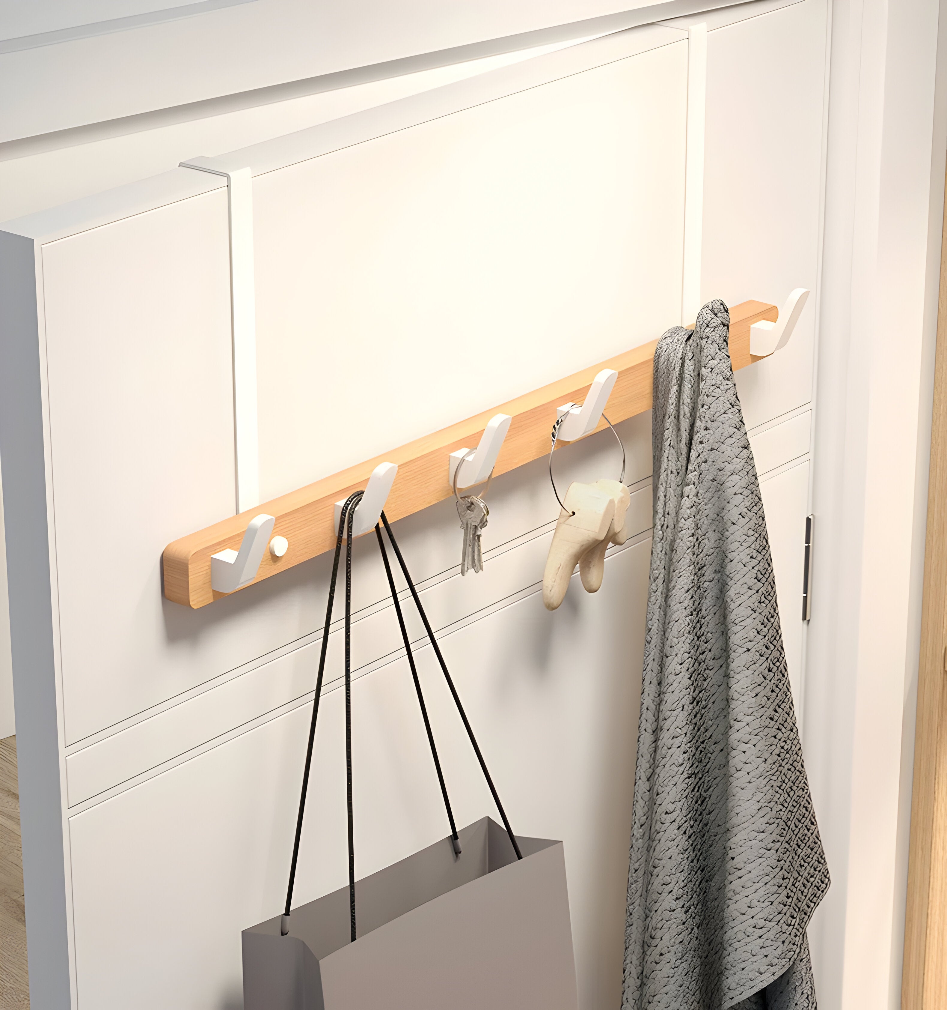 WalnutWisp Hook – Walnuss Holz Wandhaken