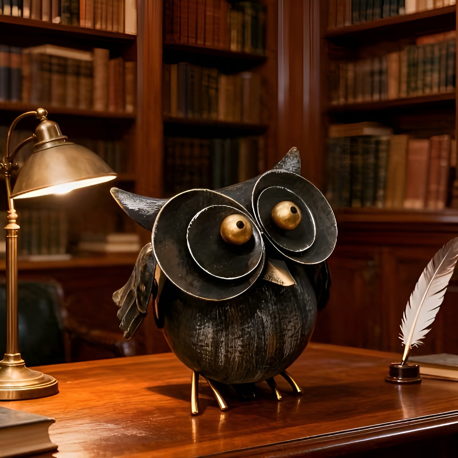 Eulenfigur aus Metall – Rustikal & Dekorativ | Stilvolle Deko für Haus und Garten