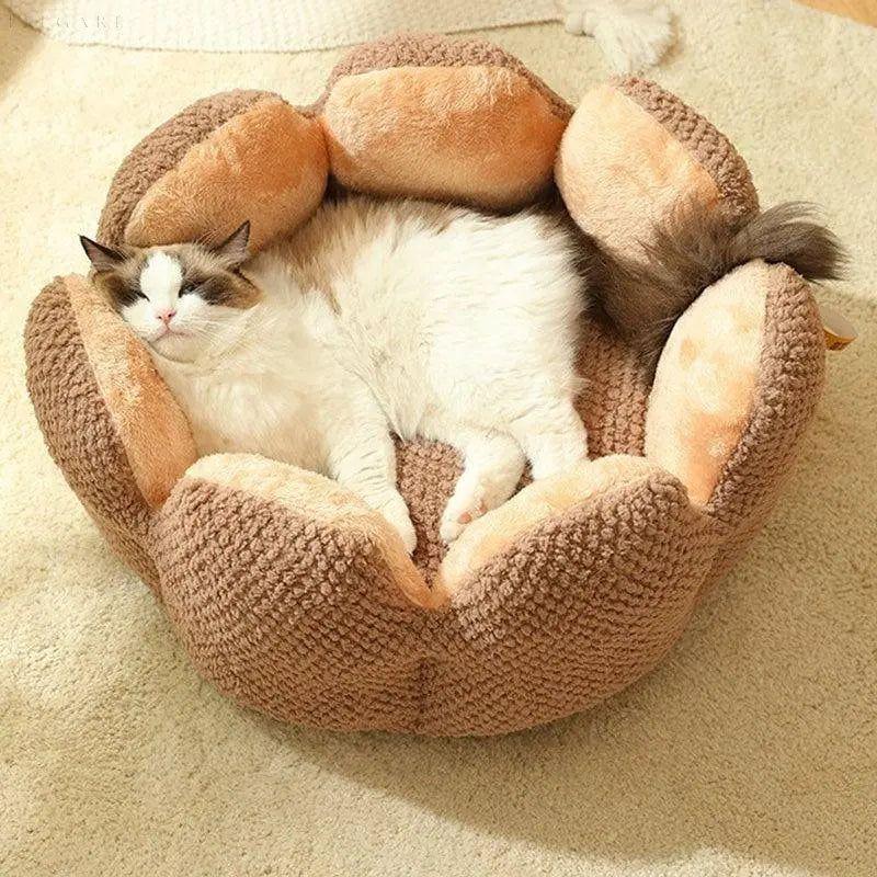 Cactus Thron Pet Bed - Stimuliert den Schlafkomfort - S 40*40cm / Braun - Haustierbedarf