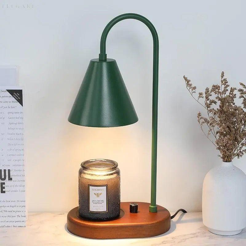 Candal - Elektrischer Kerzenwärmer für den Tisch - Grün - Lampe