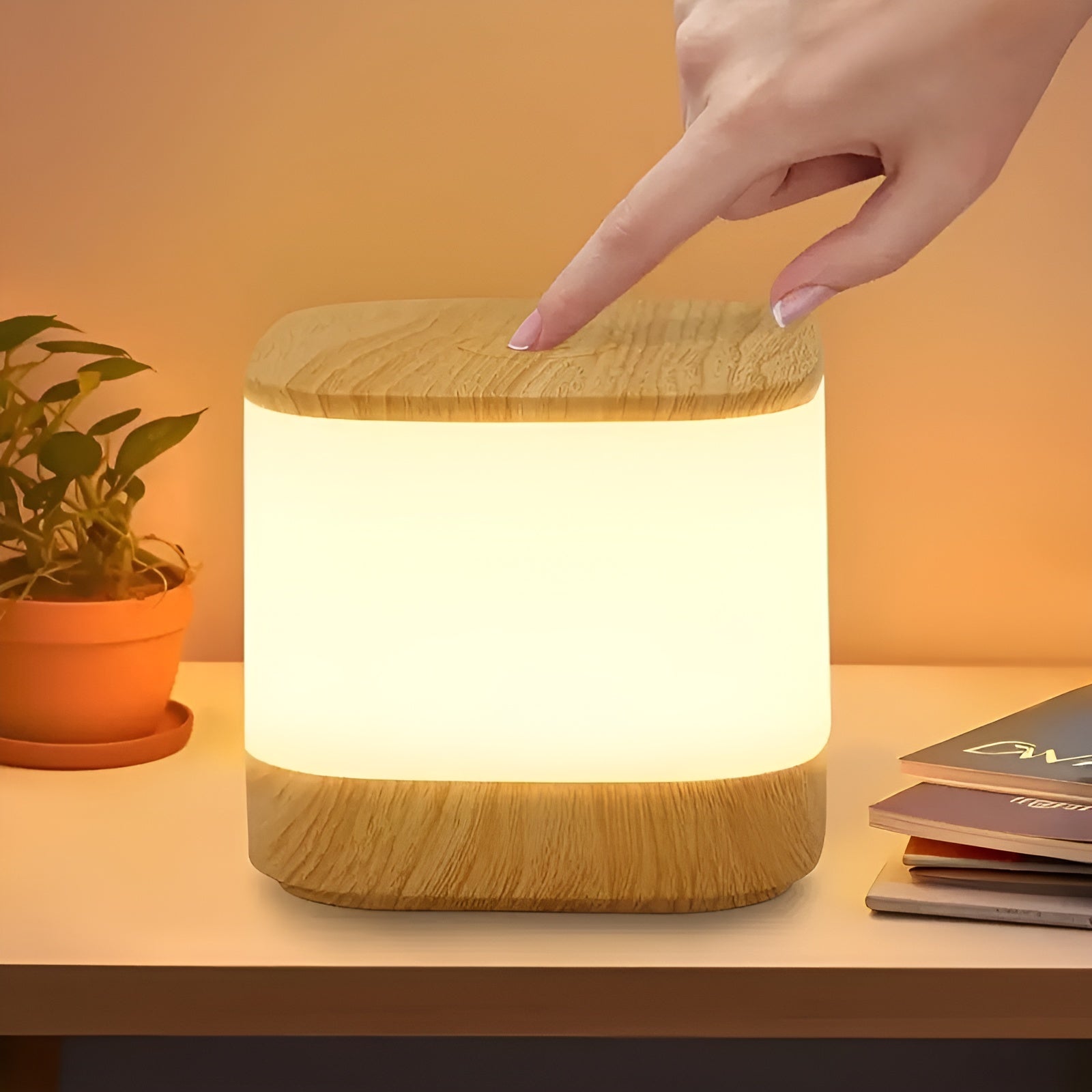 LED-Tischlampe mit Touch-Dimmer – Einstellbare Helligkeit & Farbtemperatur | USB-Aufladung, Timer, Ideal fürs Schlafzimmer