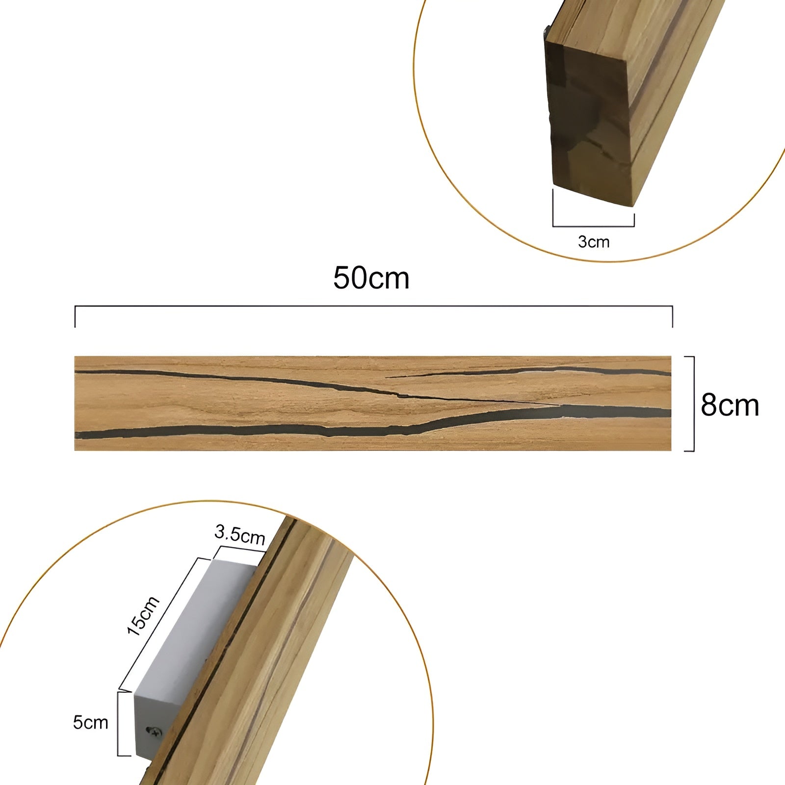 LED Wandlampe aus Holz – Modernes Design für Wohnzimmer & Schlafzimmer