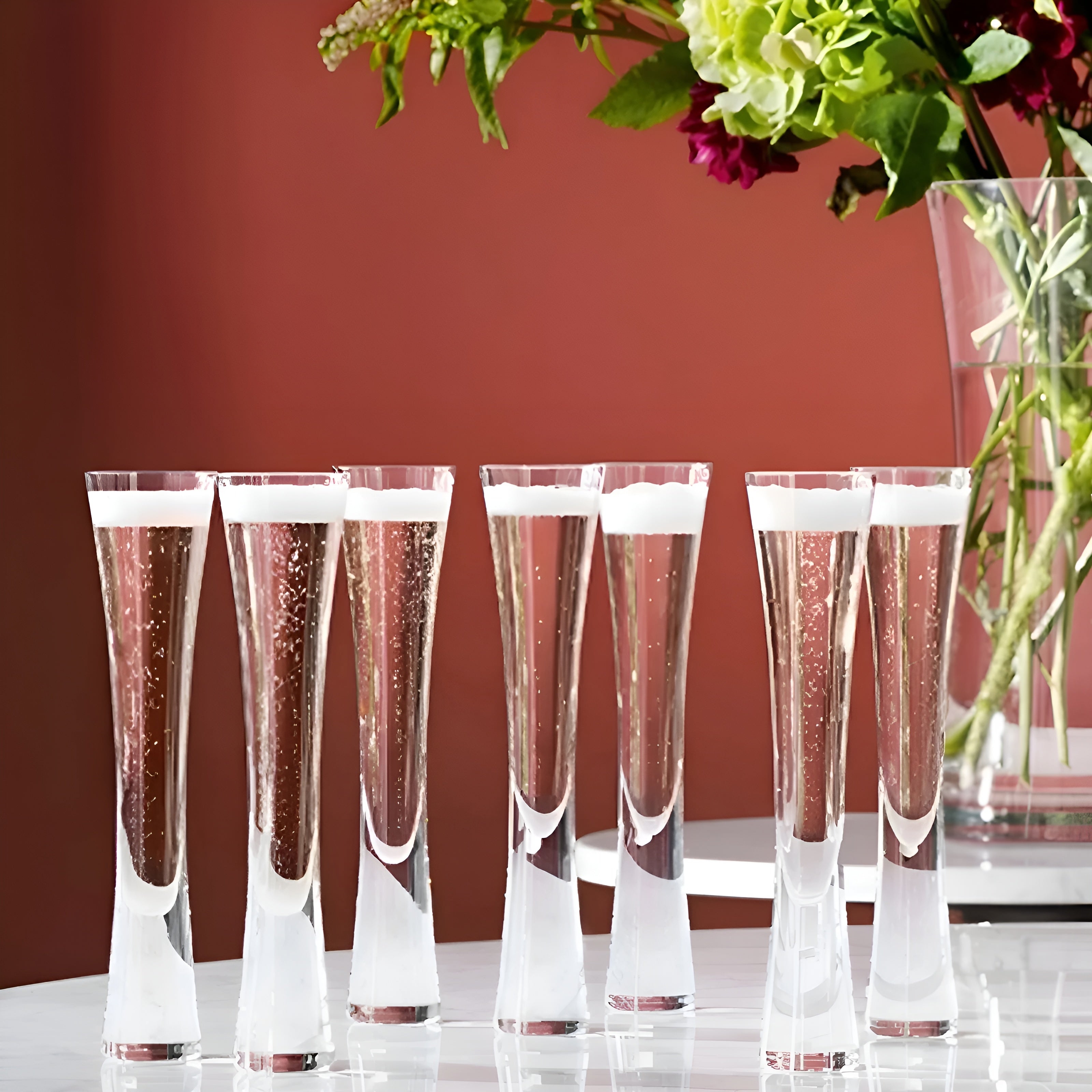 Champagnerflöte aus Glas – Schlankes Elegantes Design | Für prickelnden Genuss bei besonderen Anlässen - Champagnerglas