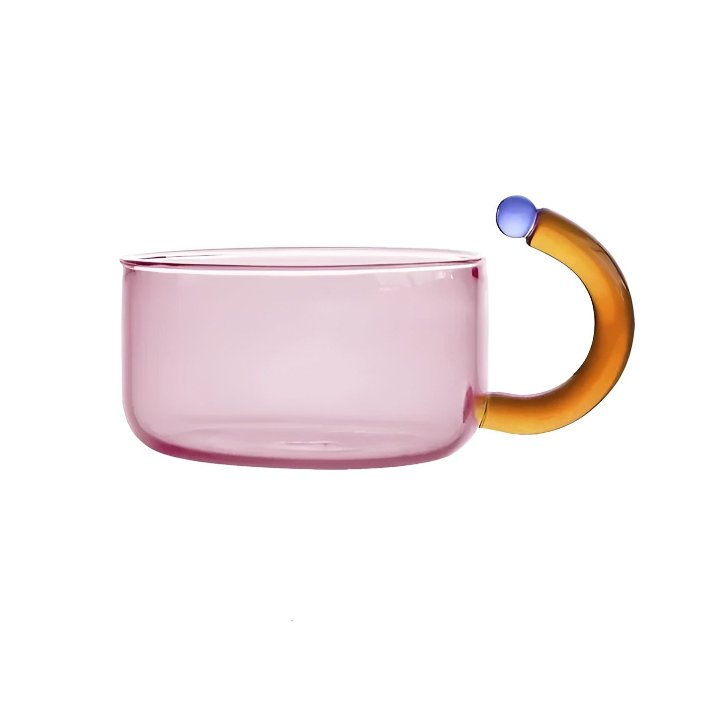 Transparente Teekanne & Tassen – Stilvolles Set in Kontrastfarben