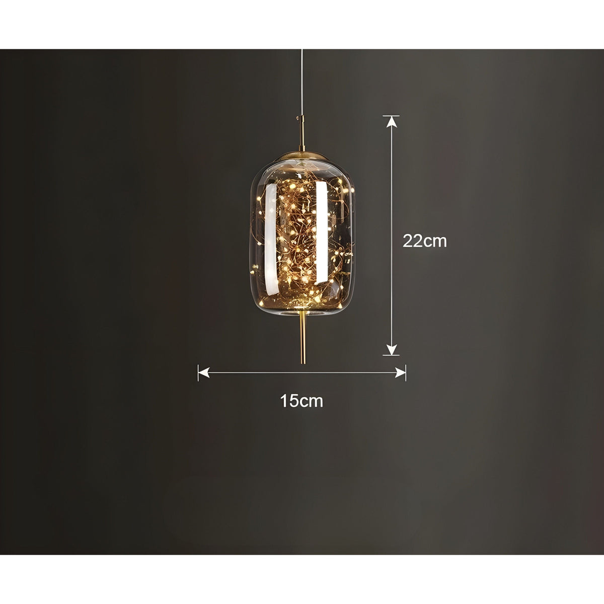 CrystalBeam Light - Moderne LED-Pendelleuchte Sterne - A-Rauchig Grau / Kaltes Weiß - Pendelleuchte