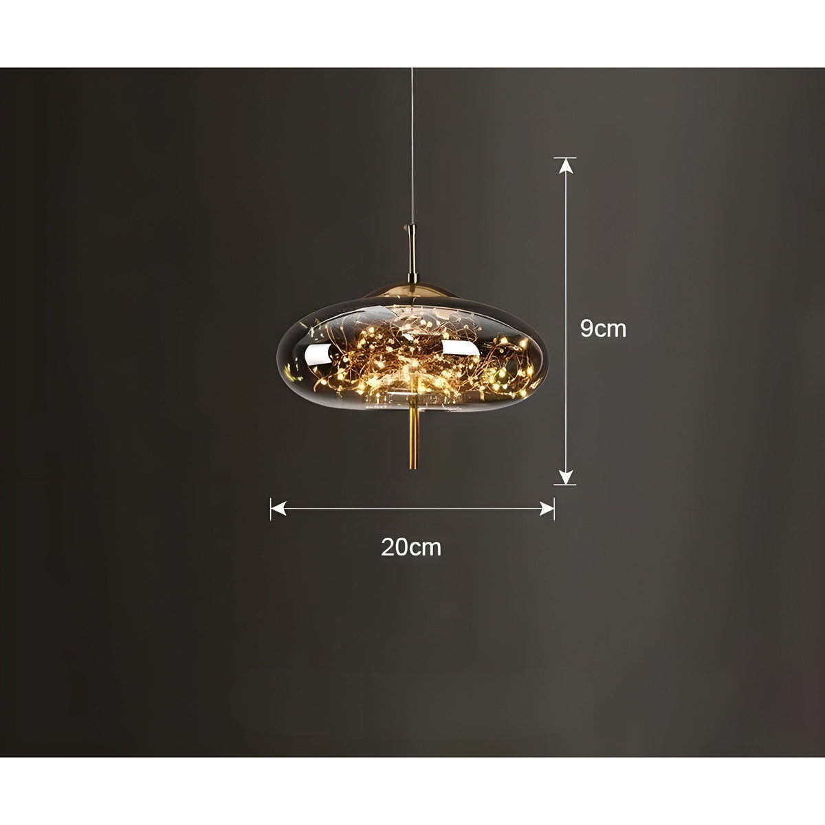 CrystalBeam Light - Moderne LED-Pendelleuchte Sterne - C-Rauchig Grau / Kaltes Weiß - Pendelleuchte