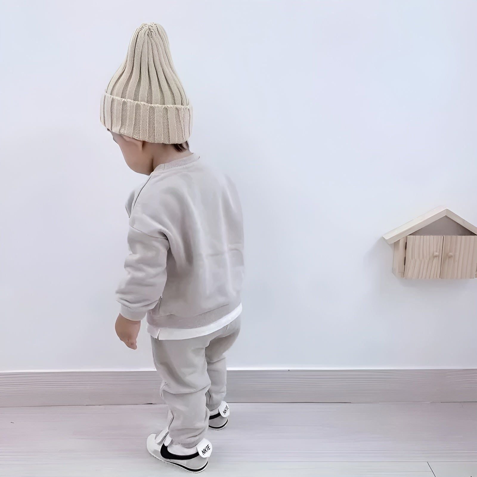 Cuddly Beanie - Gestickte Bären-Strickmützen für Babies - Baby-Set