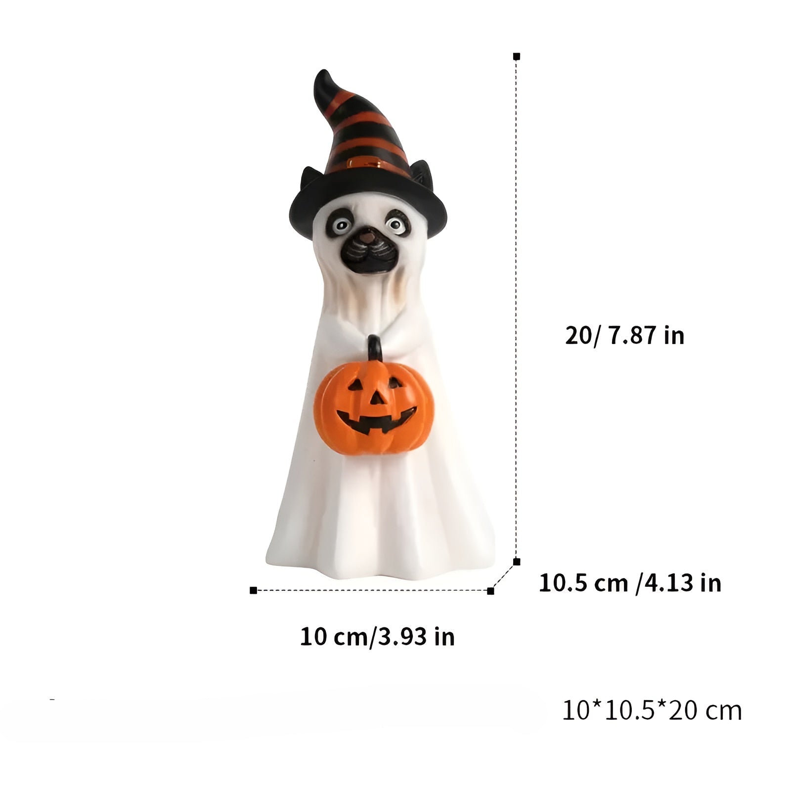 Hund & Katze mit Kürbis – Dekofigur Detailreiche Harzskulptur | Perfekt für Innen & Garten