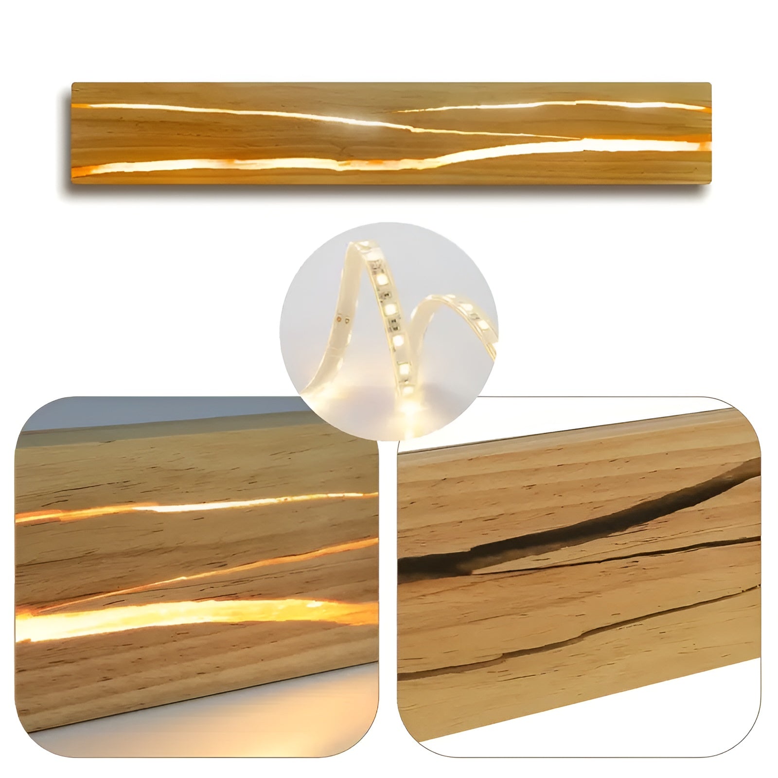 LED Wandlampe aus Holz – Modernes Design für Wohnzimmer & Schlafzimmer