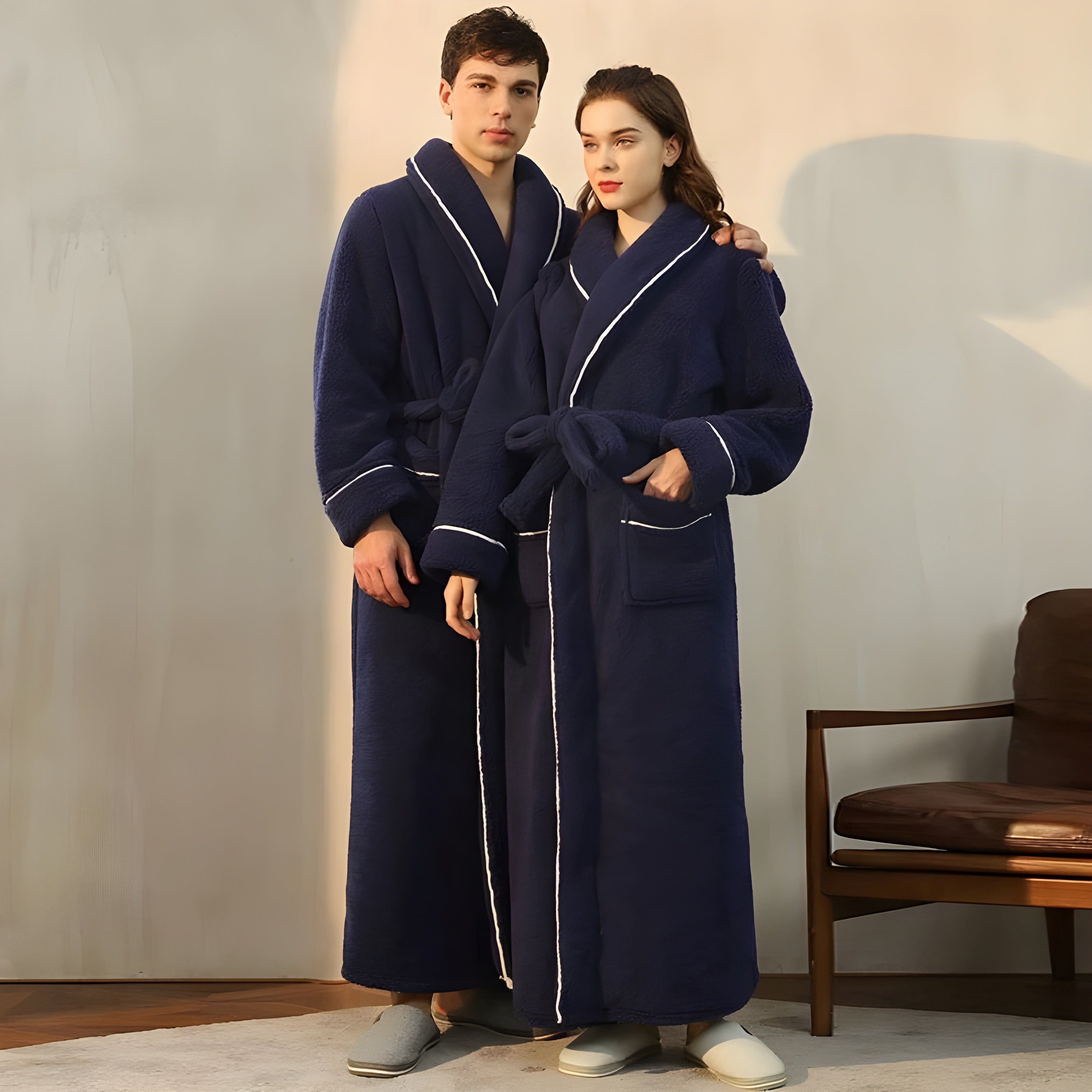 Parissa Robe - Bequemer Fleece Winterbademantel