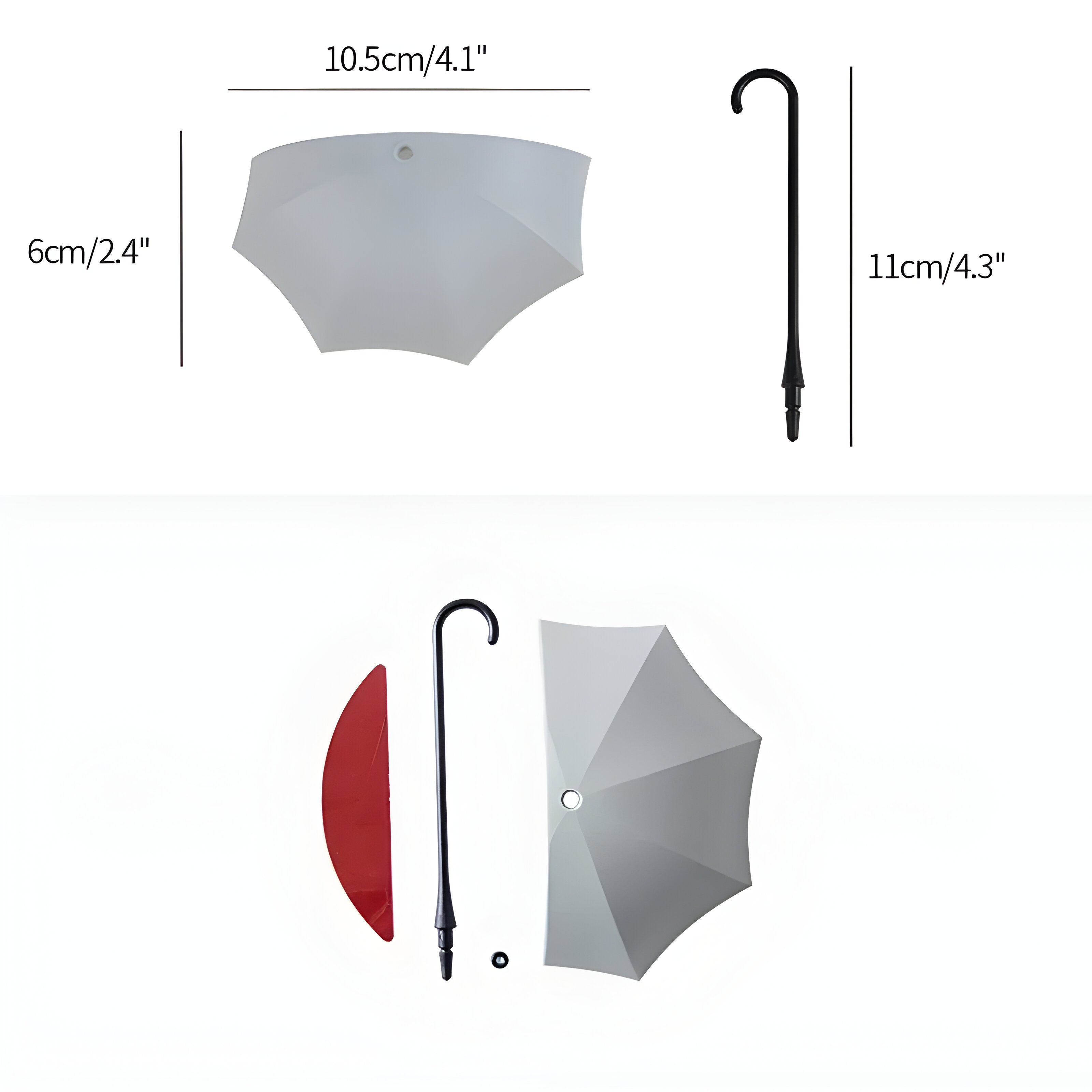 Wandhaken im Regenschirm-Design – 3-teiliges Set | Dekorativ und Platzsparend