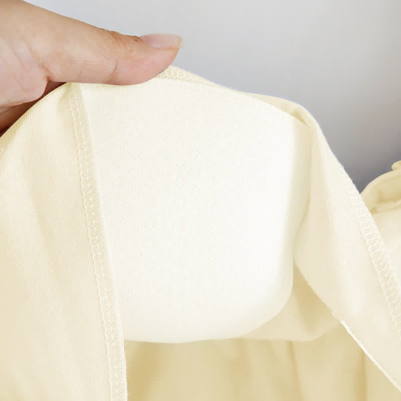 Damen Pyjama aus Baumwolle mit Rüschenkragen – Camisole-Set - Nachtwäsche und Homewear