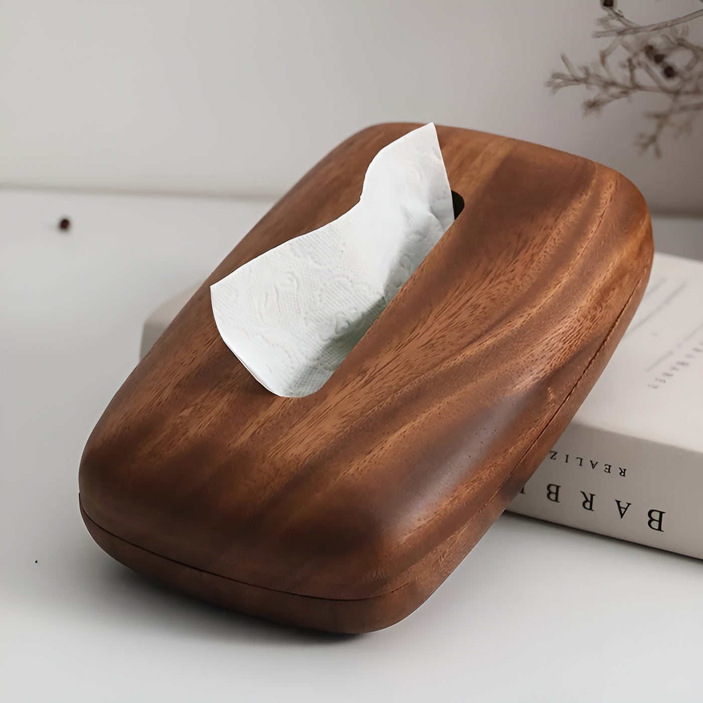 Taschentuchbox aus Walnussholz – Elegant und Funktional | Stilvolles Wohnaccessoire - Handtasche