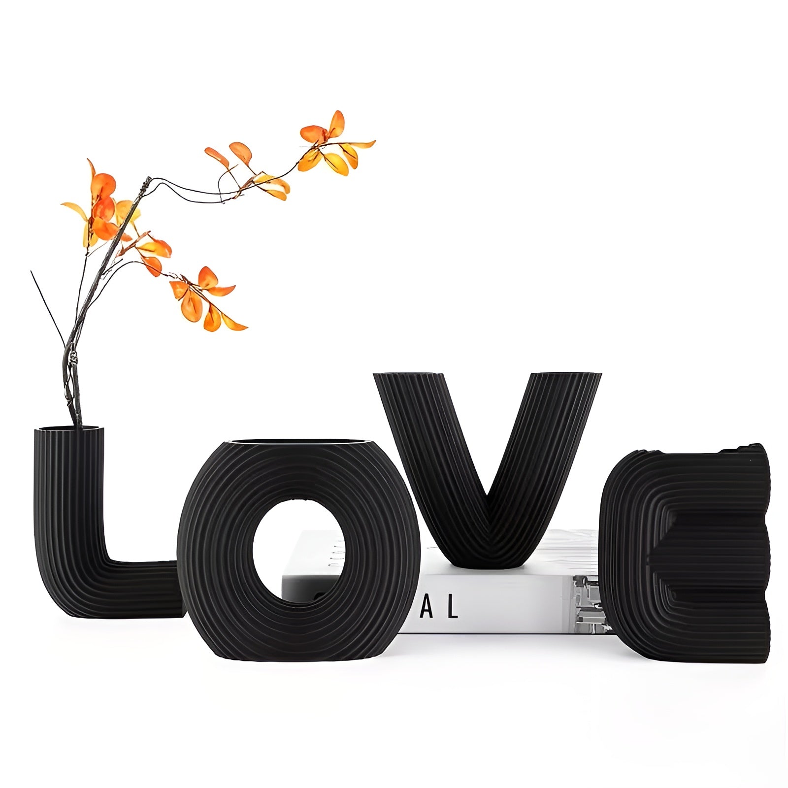 4er Set Deko-Figuren Liebe – Dekoratives Kunststoff-Design | Perfekt für Wohnraum Regal & Geschenk - Dekofigur