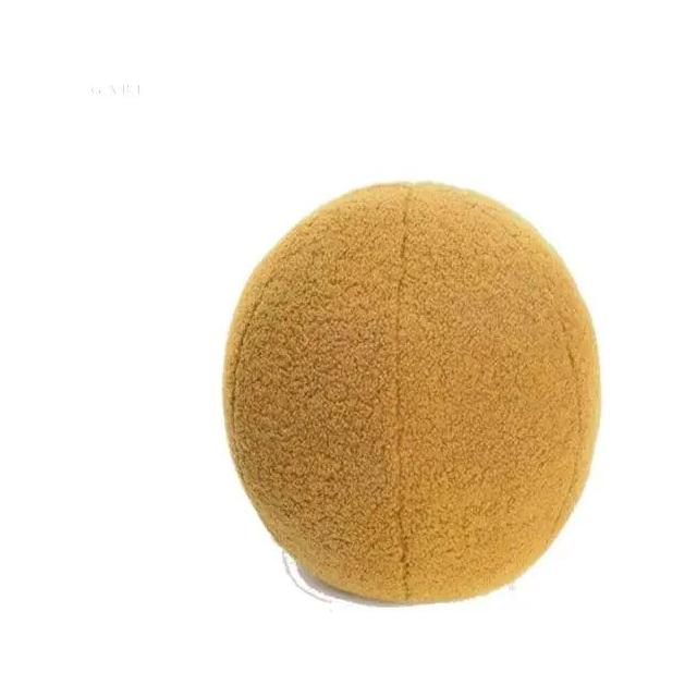 De Farrah Pillow - Nordisches Ball-Plüsch-Kissen - Gelb - Kissen