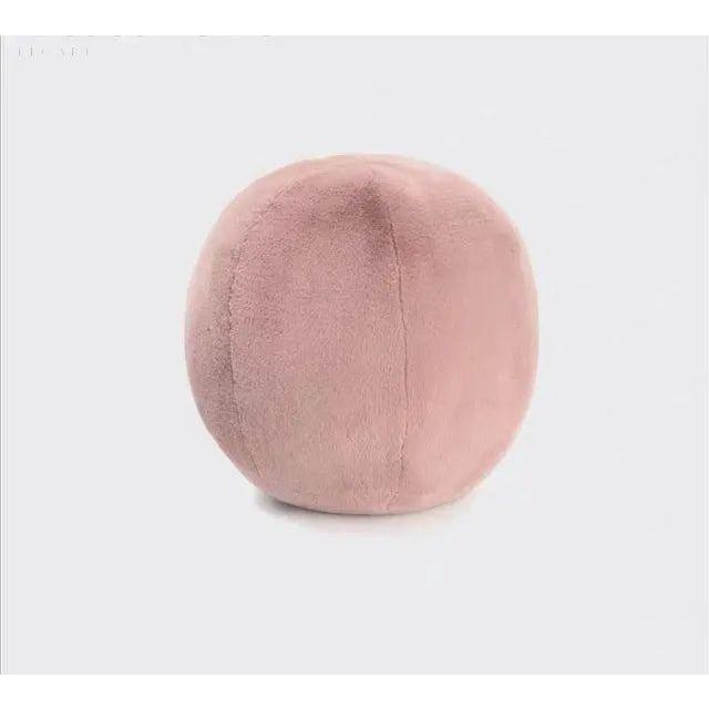 De Farrah Pillow - Nordisches Ball-Plüsch-Kissen - Plüsch rosa - Kissen