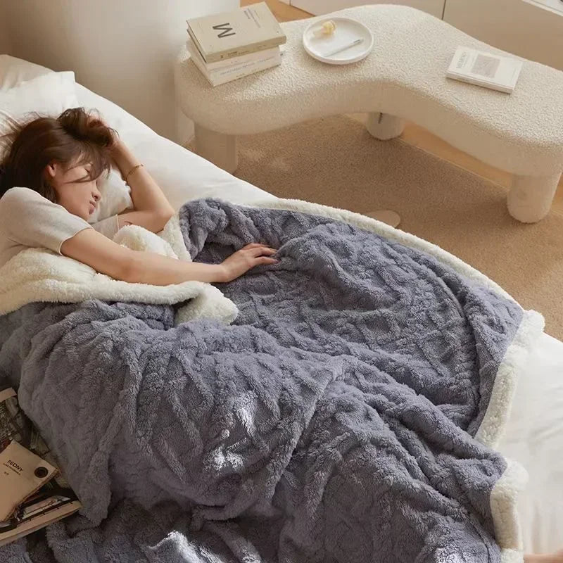 Dicke Winter-Fleece-Decke – weich warm und leicht - Decke