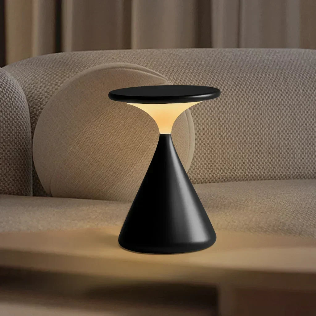Dimmbare kabellose LED-Tischlampe im Sanduhr-Design - Tischlampe