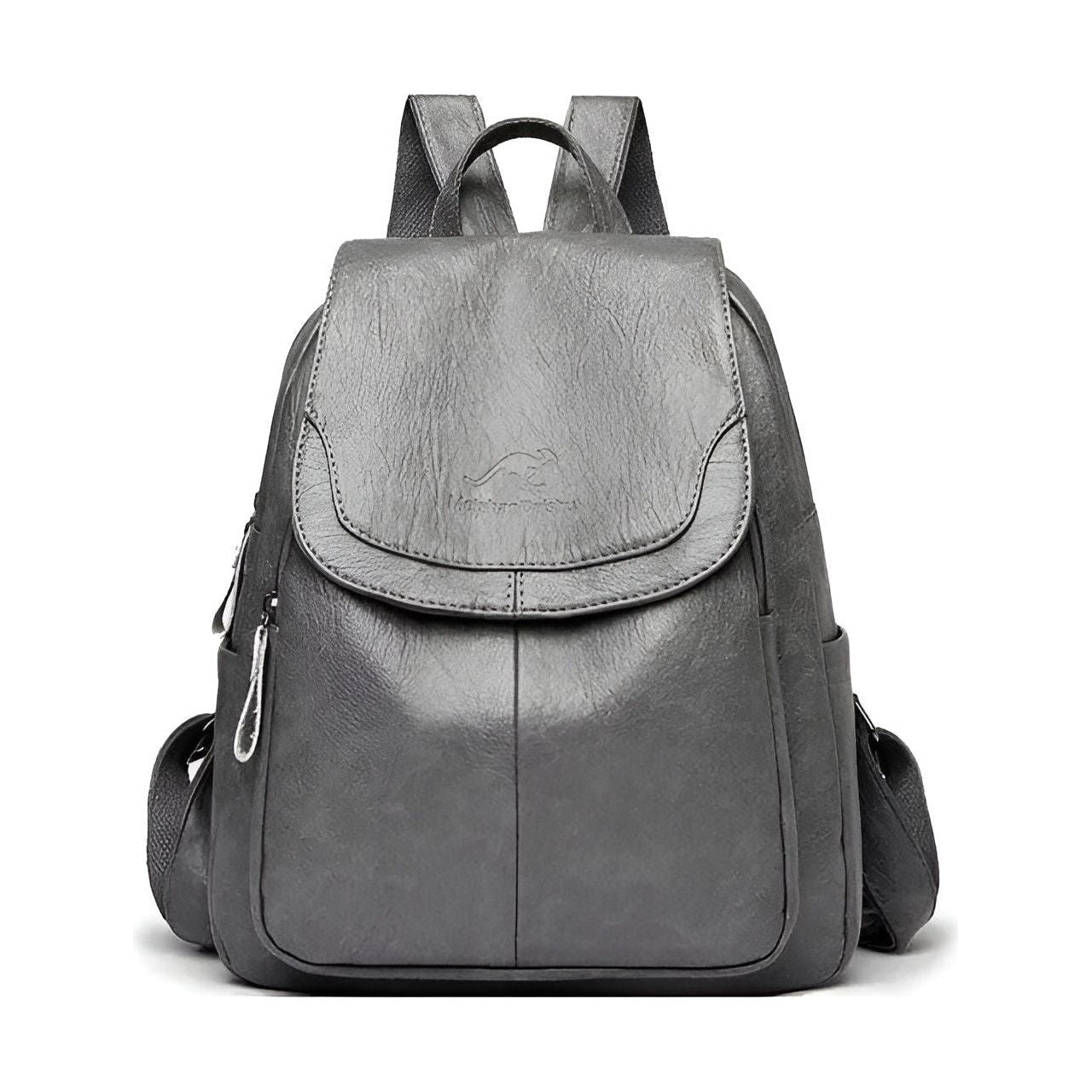 Dorina Bag - Vintage Leder Reise- und Schulrucksack für Frauen - Grau - Rucksack