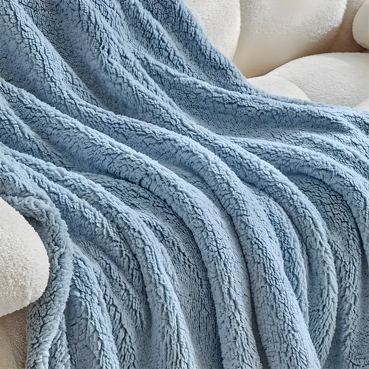 DoubleCozy Blanket - Lässige doppelseitige Sherpa-Fleecedecke - Saisonale Dekoration