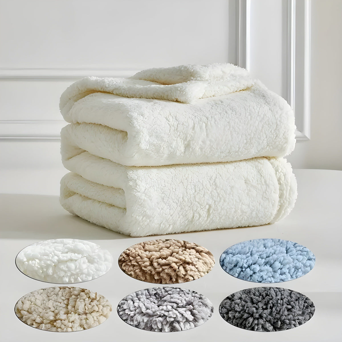 DoubleCozy Blanket - Lässige doppelseitige Sherpa-Fleecedecke - Saisonale Dekoration