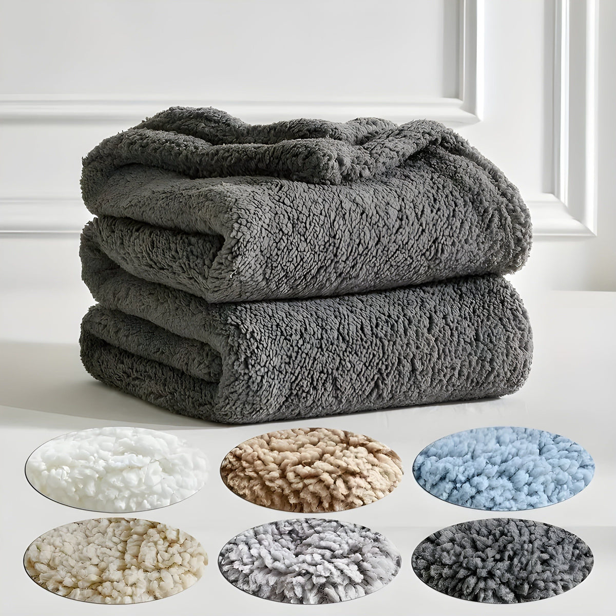 DoubleCozy Blanket - Lässige doppelseitige Sherpa-Fleecedecke - Saisonale Dekoration
