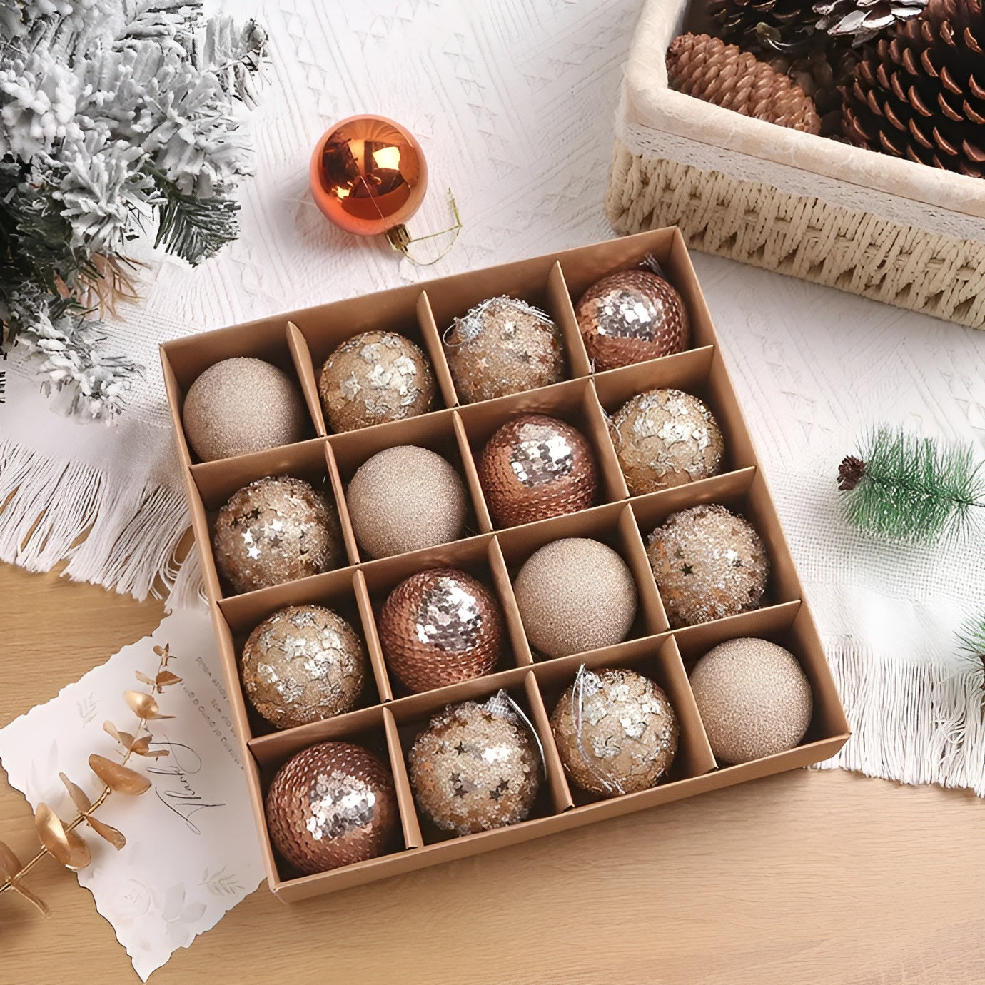 Weihnachtskugeln zum Aufhängen – Elegante & Dekorative Ornamente | Perfekt als Geschenk