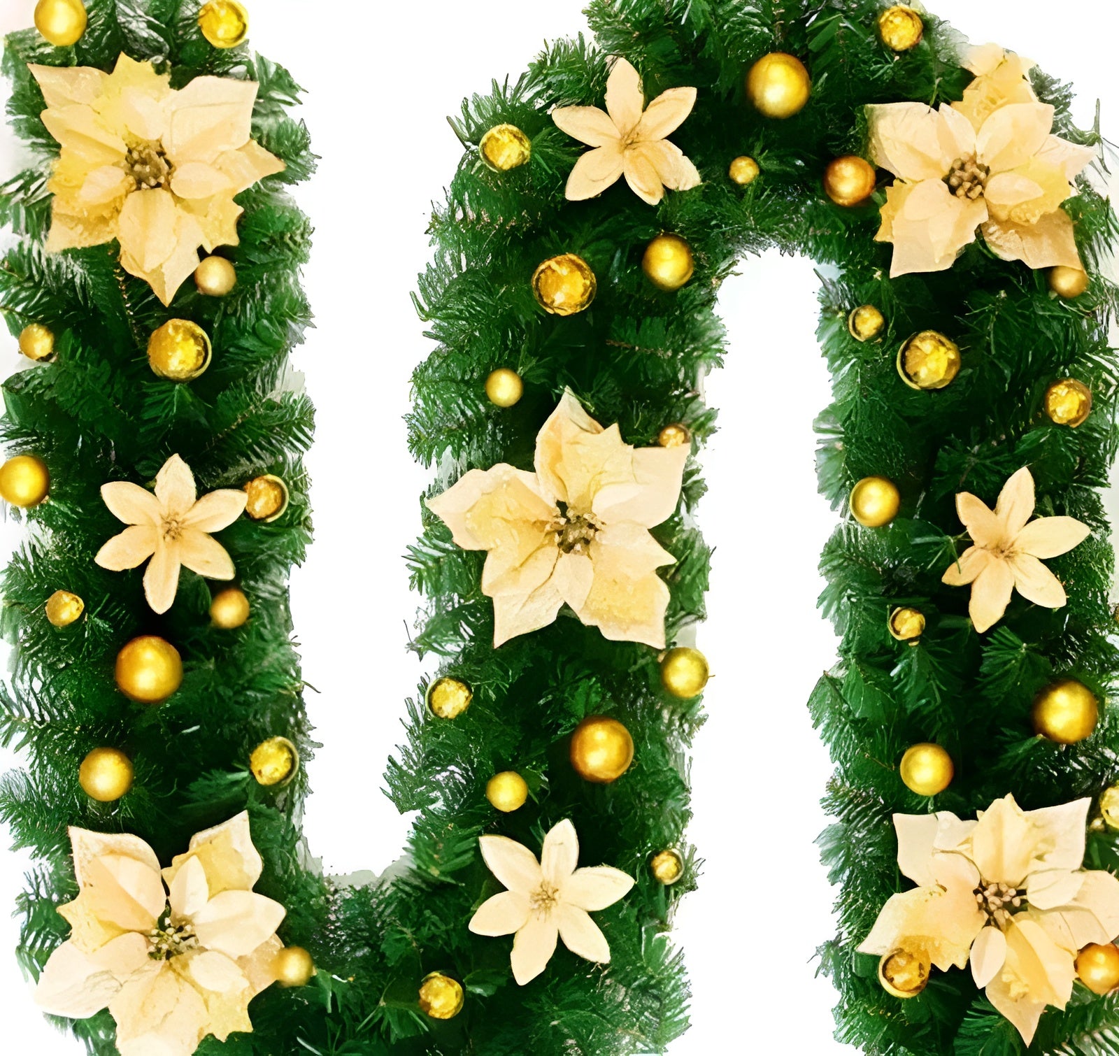 Weihnachtsgirlande – Elegante Rattan-Deko mit LED-Beleuchtung | Festlich und Gemütlich