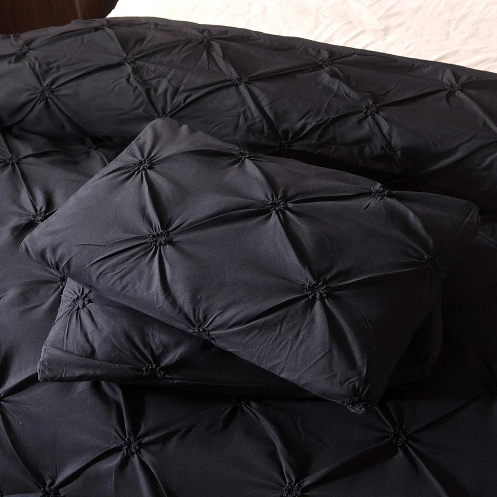 DreamWeave Bettwäsche-Set - Luxus Pinch Pleat Bettwäsche-Set - Bettwäsche-Set