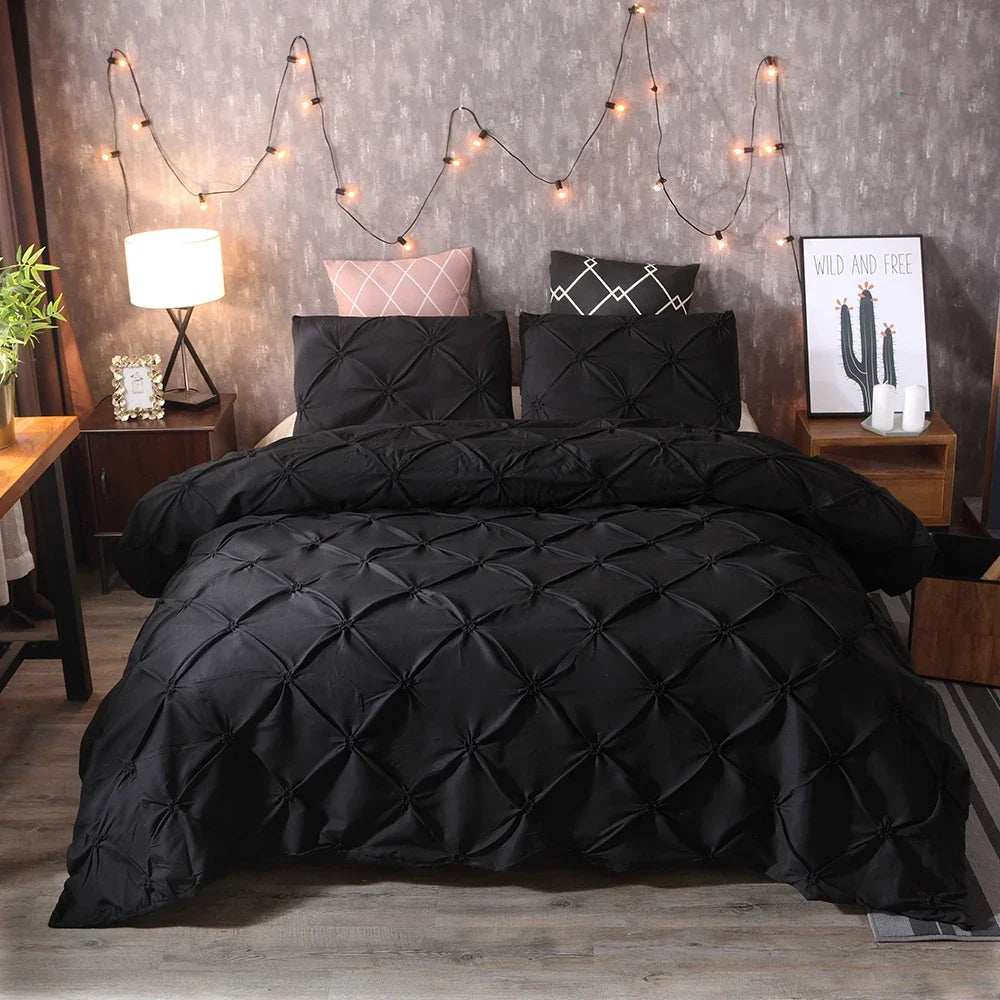 DreamWeave Bettwäsche-Set - Luxus Pinch Pleat Bettwäsche-Set - Bettwäsche-Set