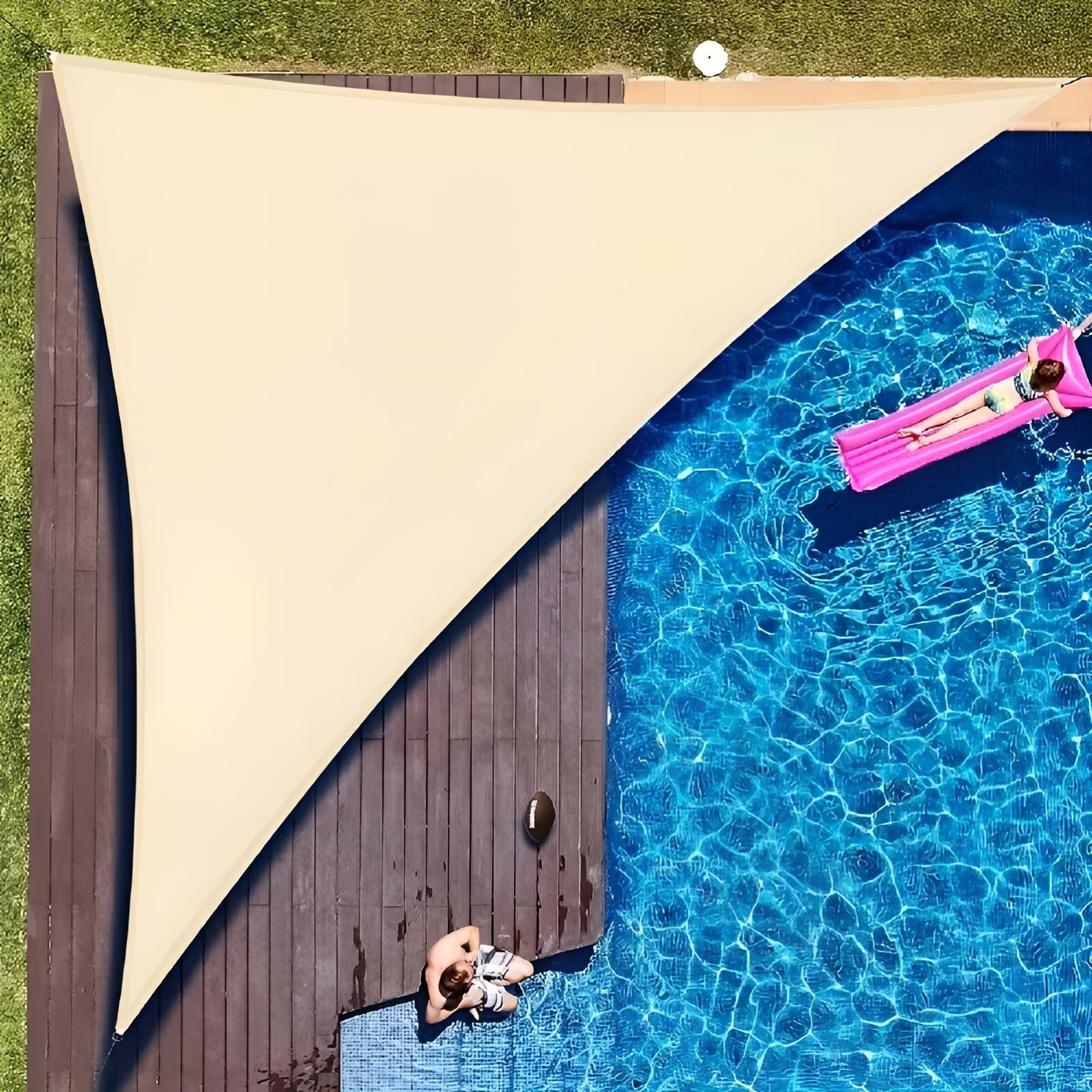 Dreieckiges Sonnensegel – UV-beständiger Sicht- und Sonnenschutz für Garten Terrasse & Balkon - Sonnenschirm