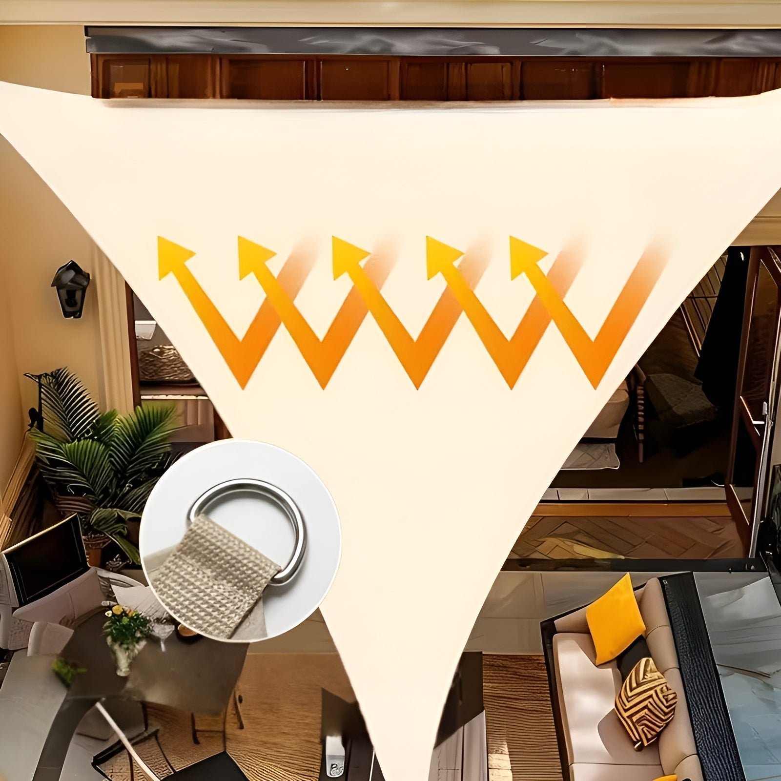 Dreieckiges Sonnensegel – UV-beständiger Sicht- und Sonnenschutz für Garten Terrasse & Balkon - Sonnenschirm