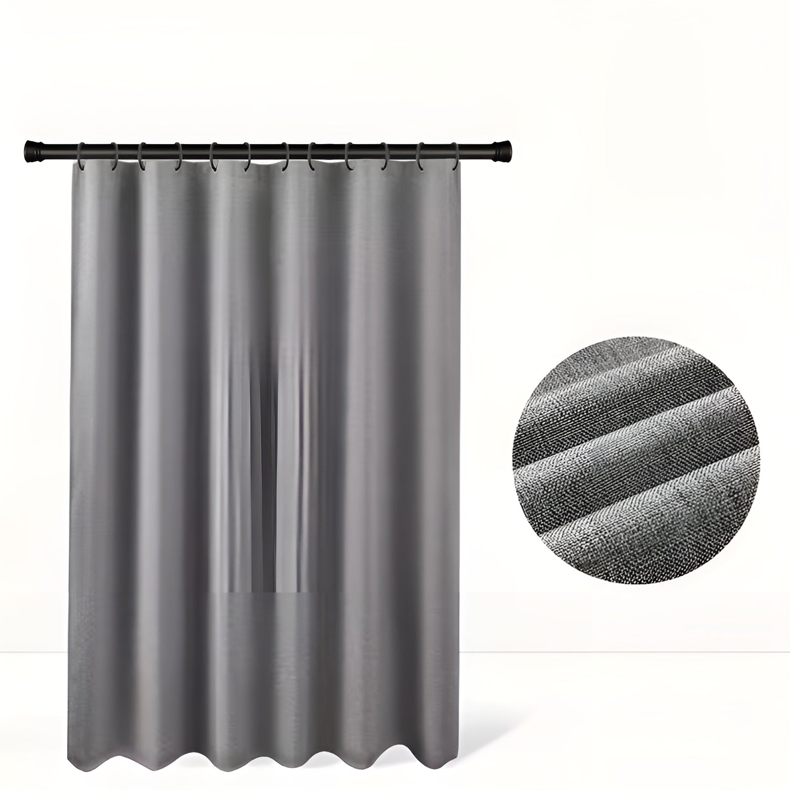 Duschvorhang aus Polyester – Waschbar und Wasserabweisend | Modernes Badezimmerdesign mit Haken - Vorhang