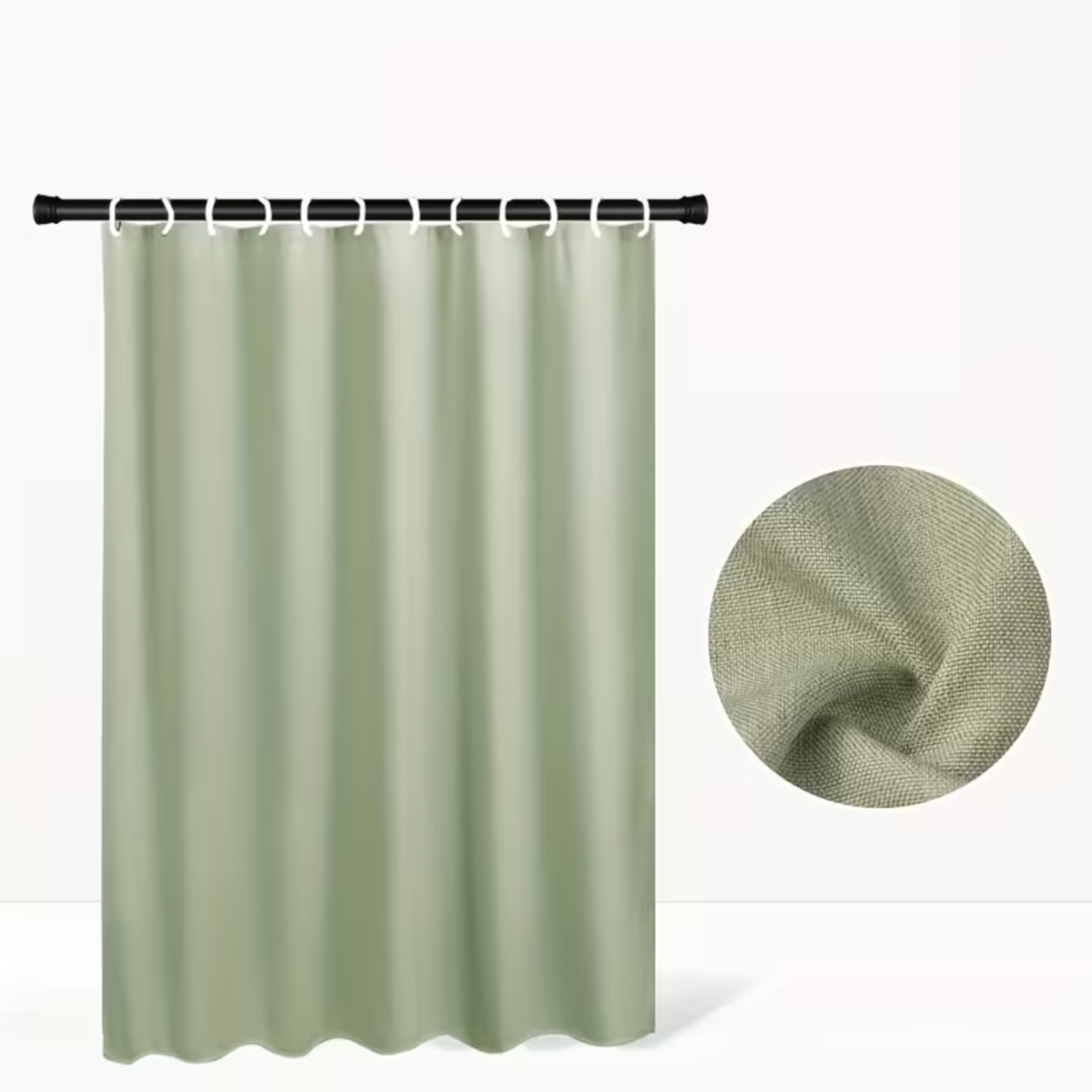 Duschvorhang aus Polyester – Waschbar und Wasserabweisend | Modernes Badezimmerdesign mit Haken - 100x200cm
