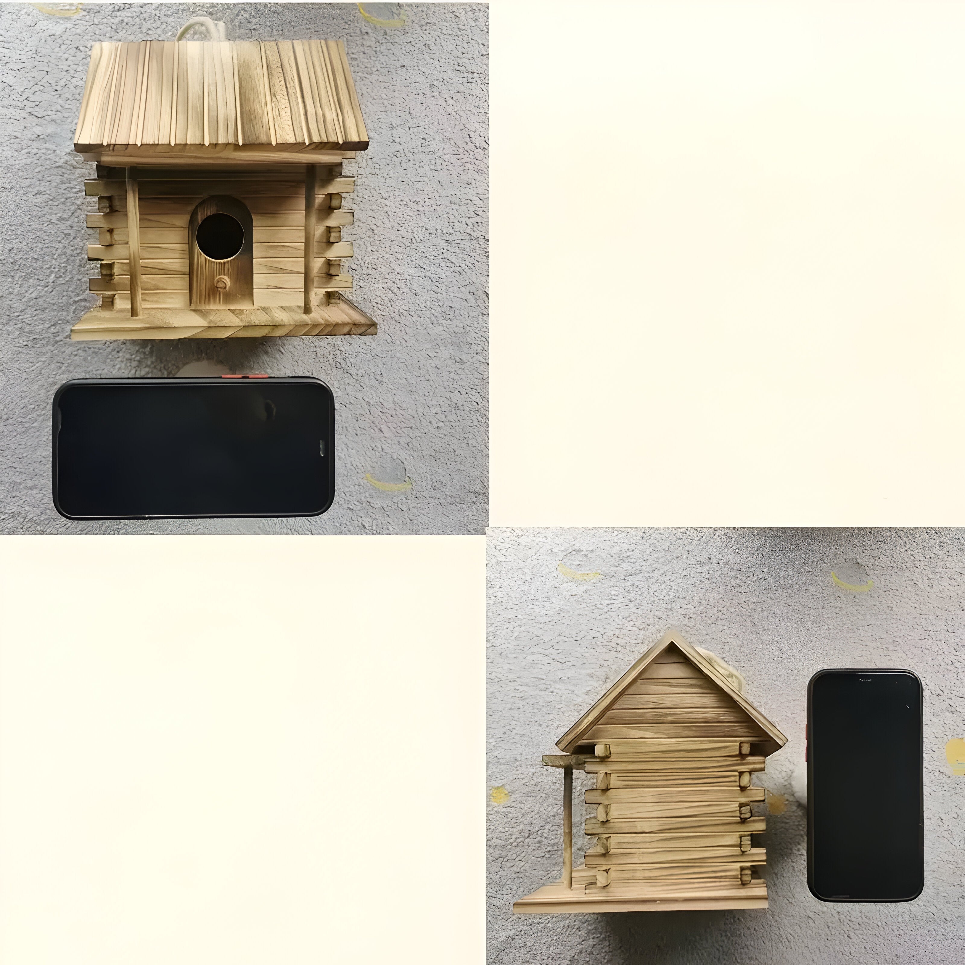 HollowHaven Nest - Rustikales Holz Vogelhaus