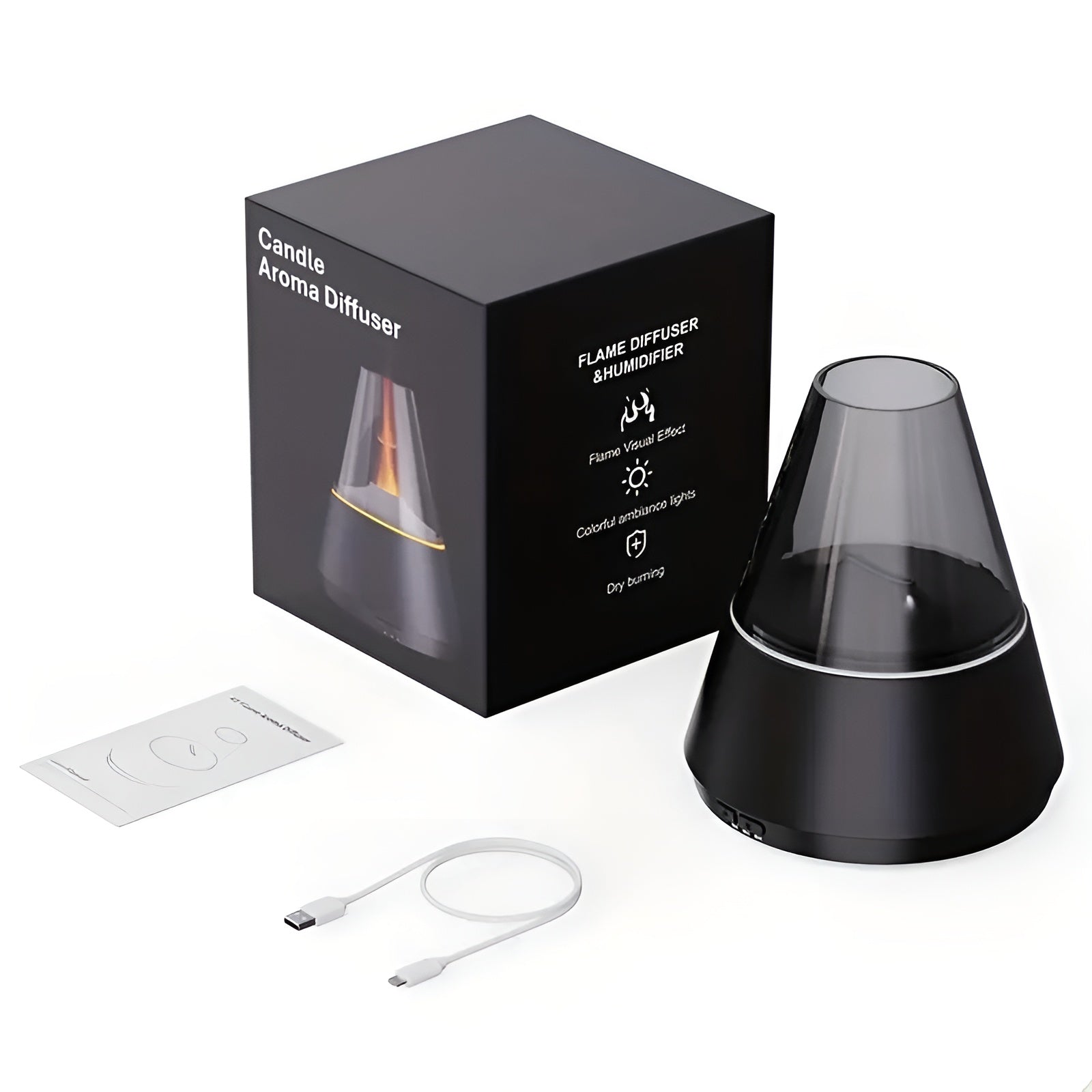 Aromadiffuser mit Flammeneffekt – Ätherische Öle & Raumduft | USB, Timer & Automatische Abschaltung