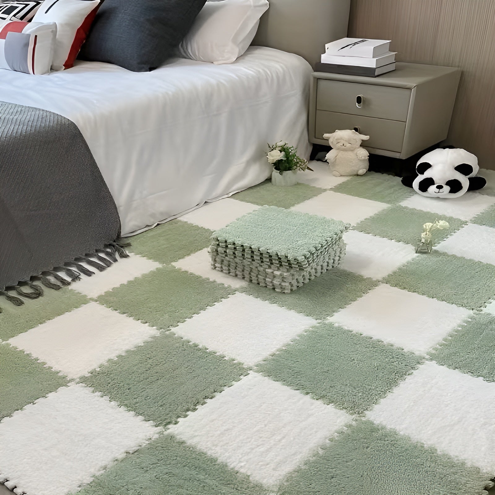Dicker Flauschiger Teppich – Weich und Gemütlich | Perfekt für Schlafzimmer Wohnzimmer & Haustiere - Teppich