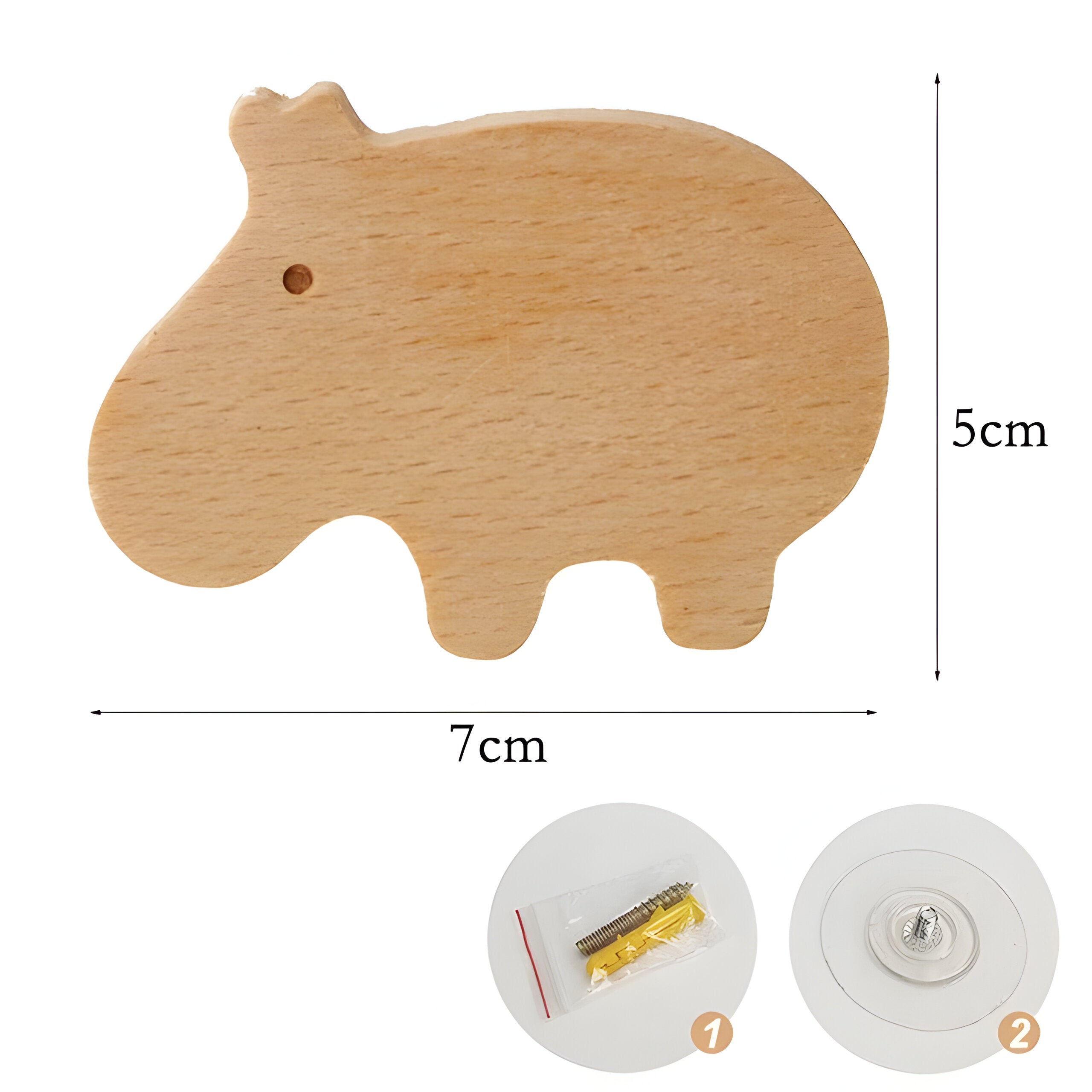 WoodWhimsy Hook - Tierförmiger Wandhaken aus Holz