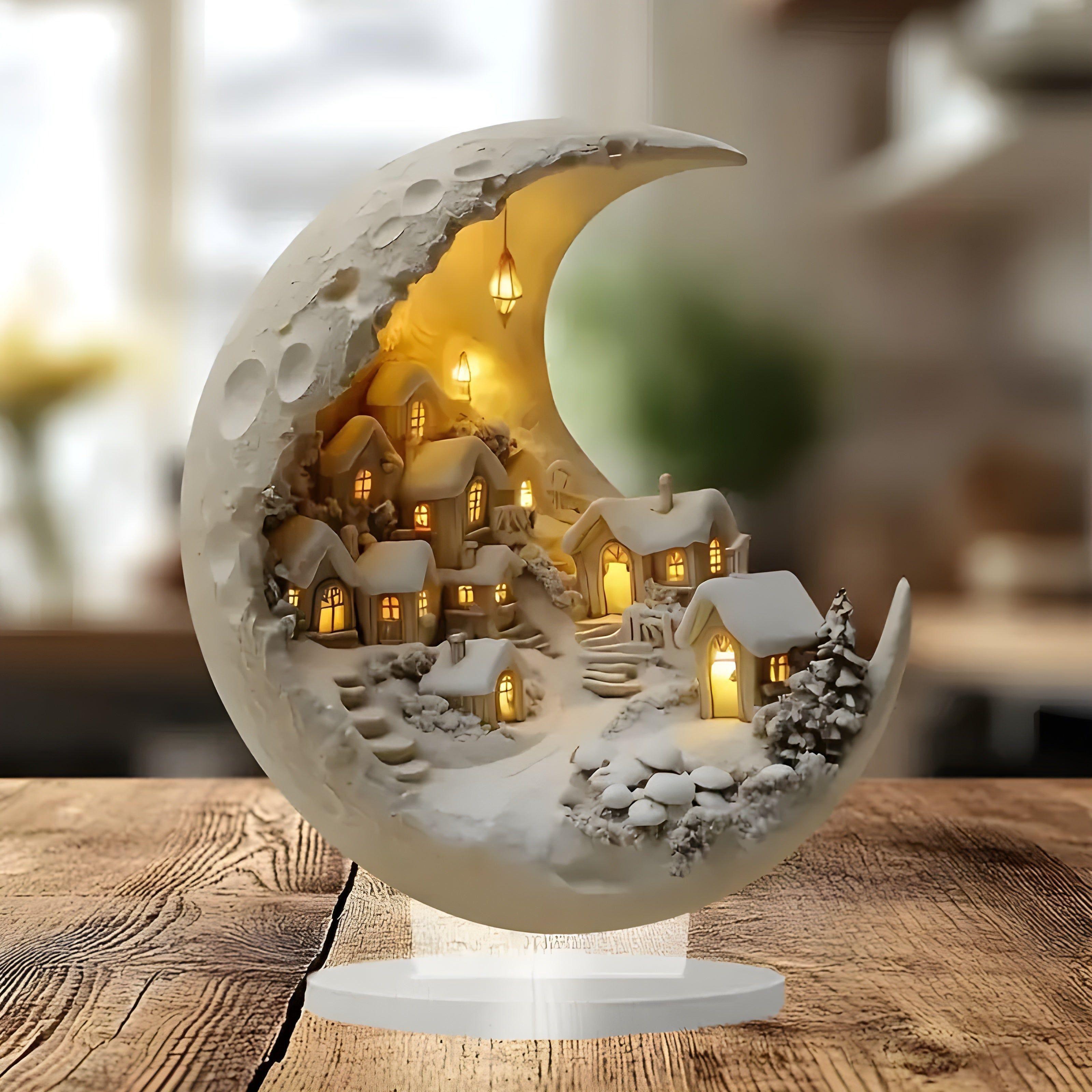 StarlightVillage Decor - Monddorf-Dekor aus Acryl