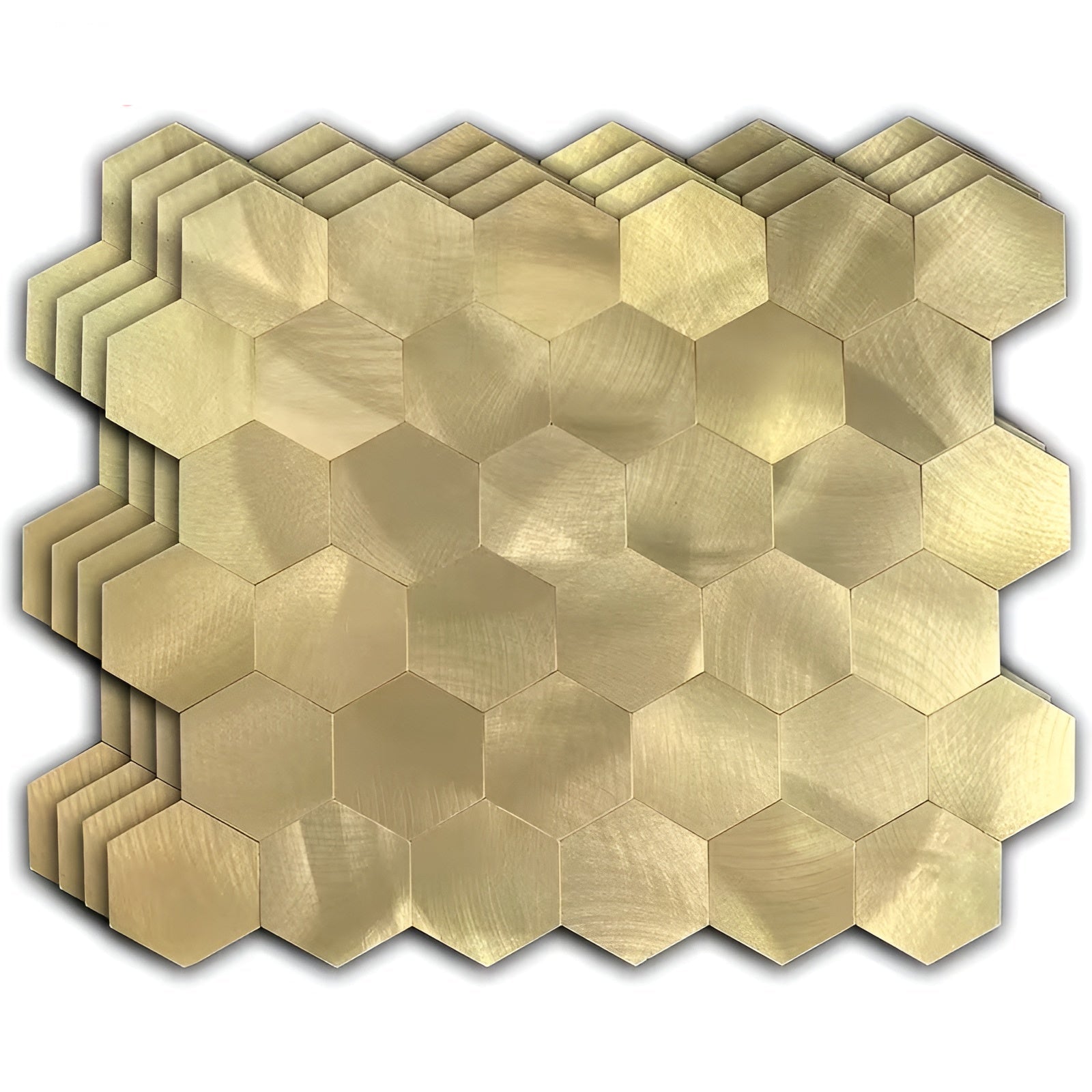 Regenbogen Mosaik Wandsticker Set (10 Stück) – Selbstklebende Metalloptik Fliesen | Dekorative Backsplash Wanddeko