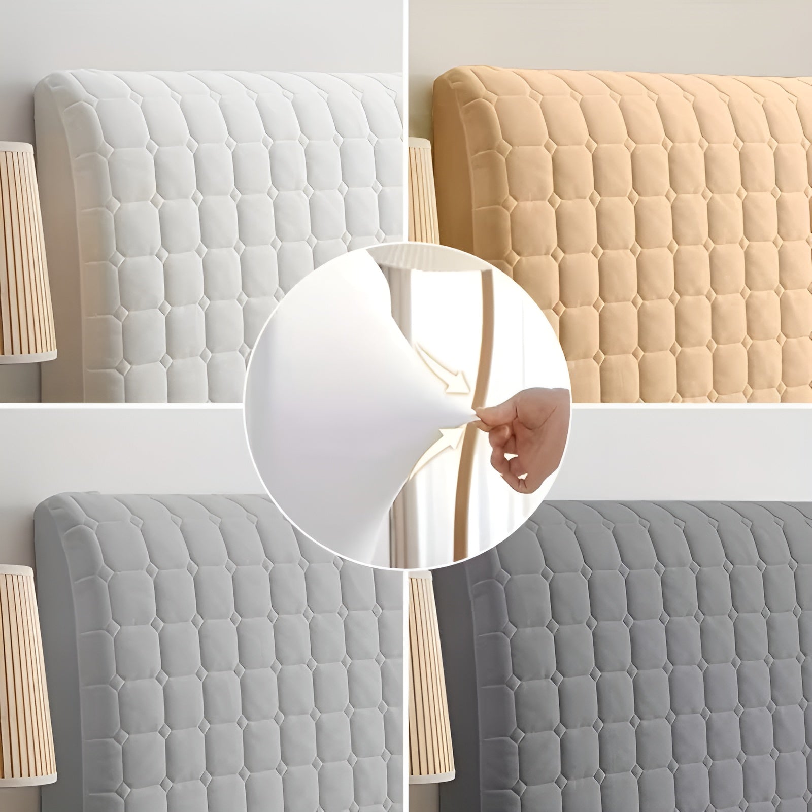 Gepolsterter Kopfteil-Bezug – Gesteppt und Extra Dick | Schützend & Komfortabel für Betten
