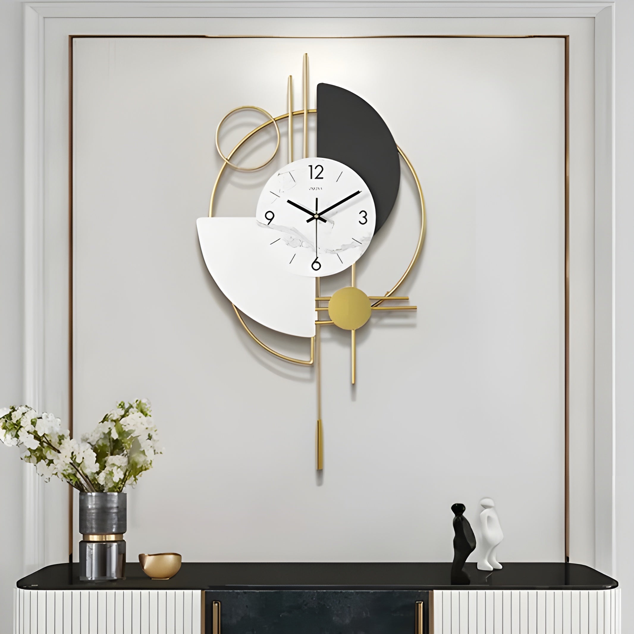 Wanduhr aus Holz mit 3D-Effekt – Dekoratives Design im Rustikalen Stil