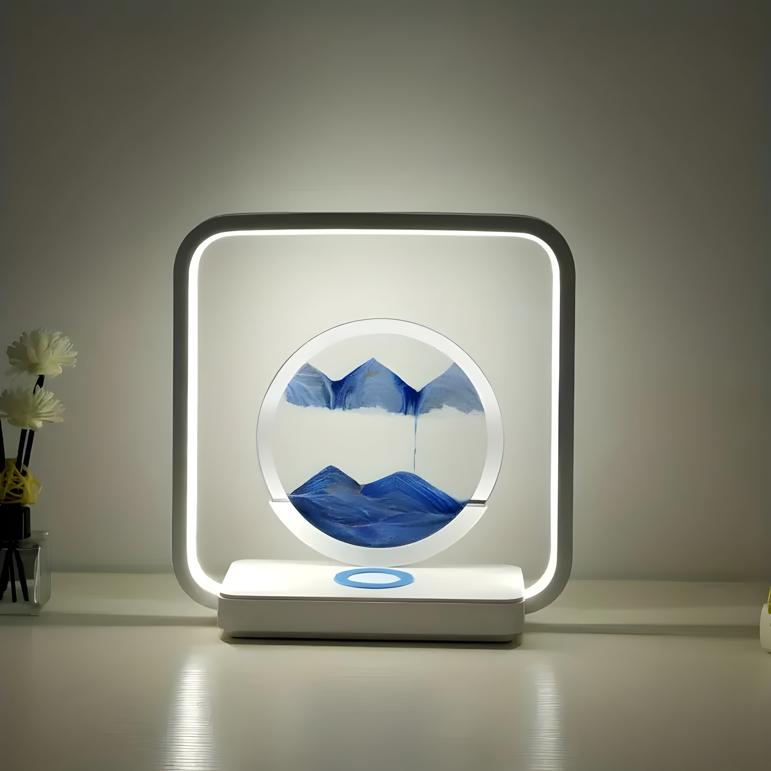 HorizonFlow Lampe – 3D Fließender Sand LED Nachtlampe